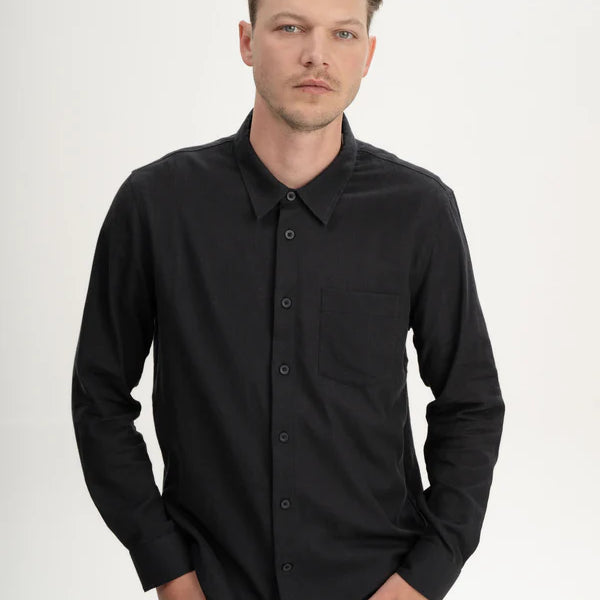 Ishir Blouse Style Shirt Charcoal Black