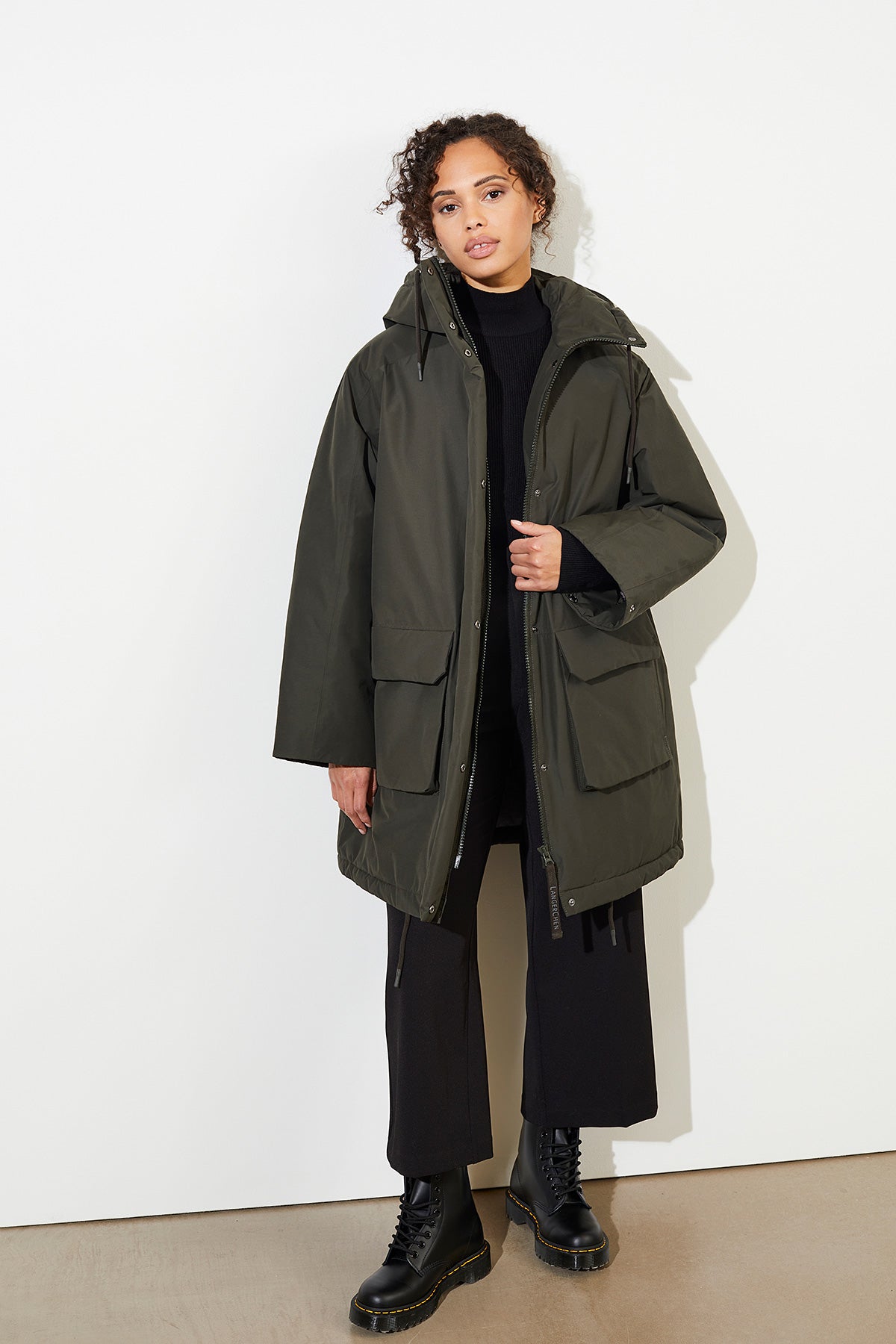Kinsey Parka Dark Olive - LANGERCHEN