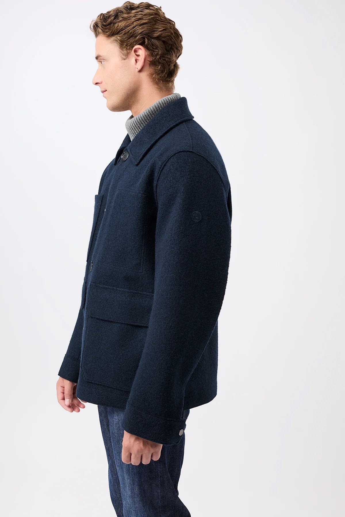 Lucan Organic Wool Jacket Navy