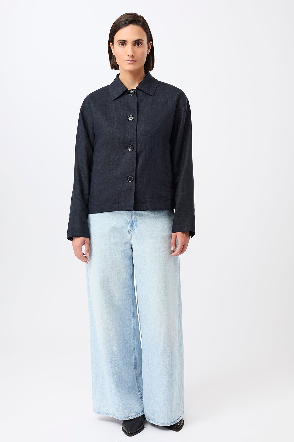Alsen Linen & Tencel Jacket Navy