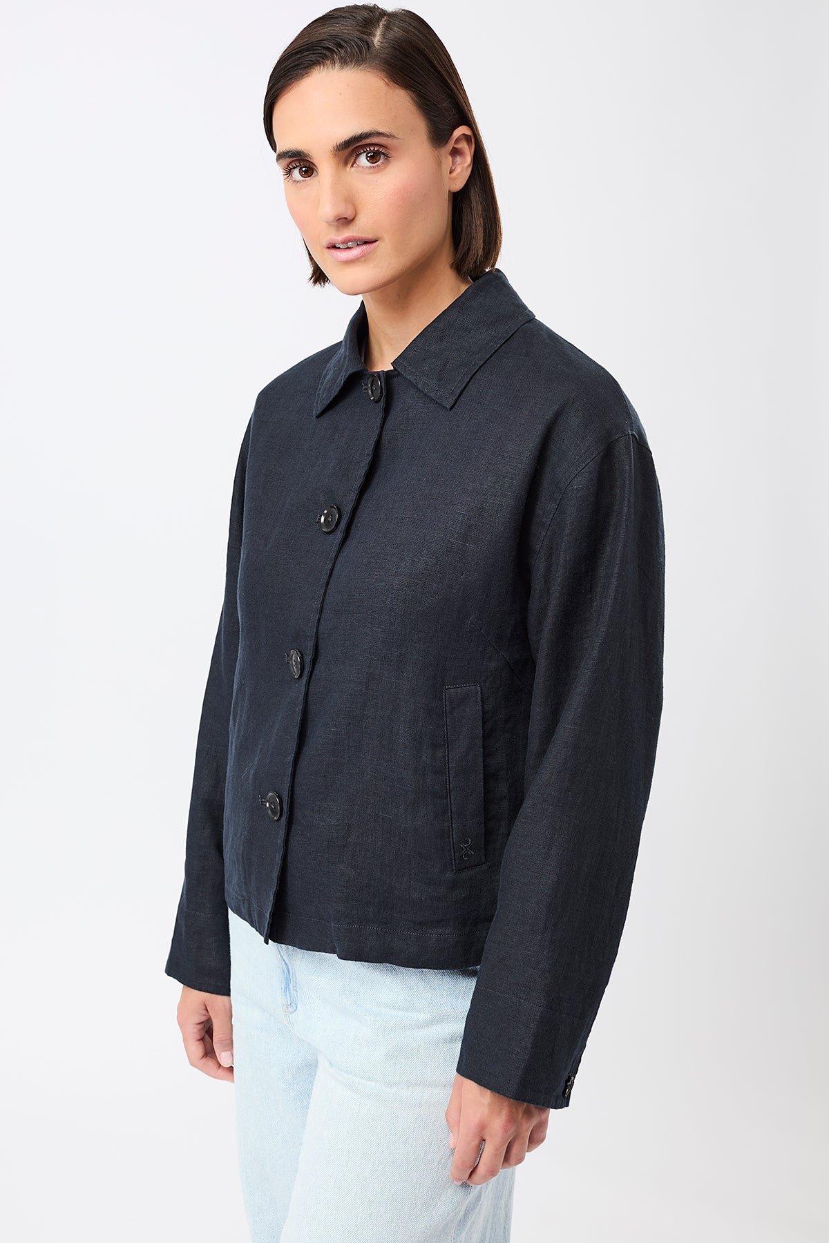 Alsen Linen & Tencel Jacket Navy