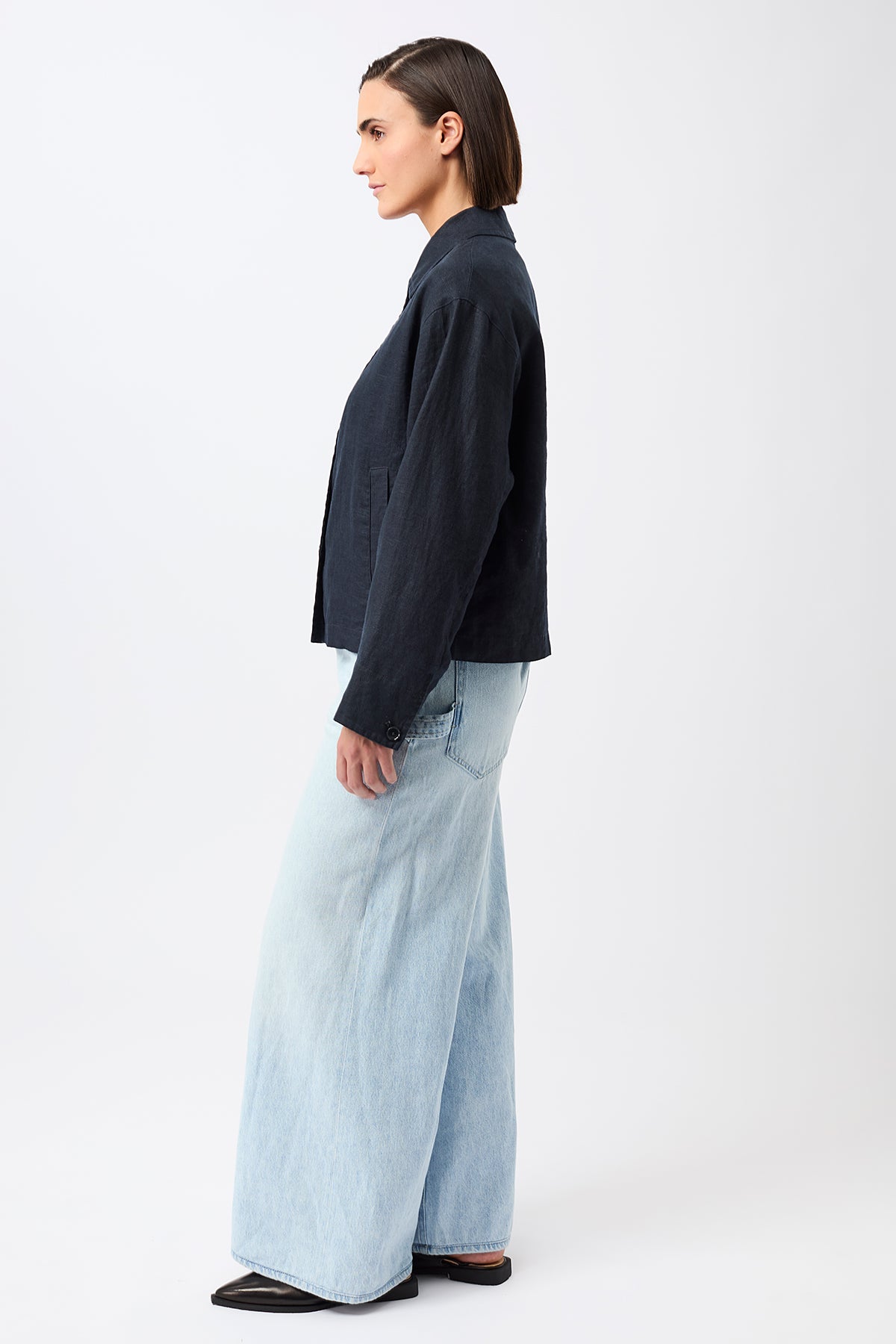 Alsen Linen & Tencel Jacket Navy