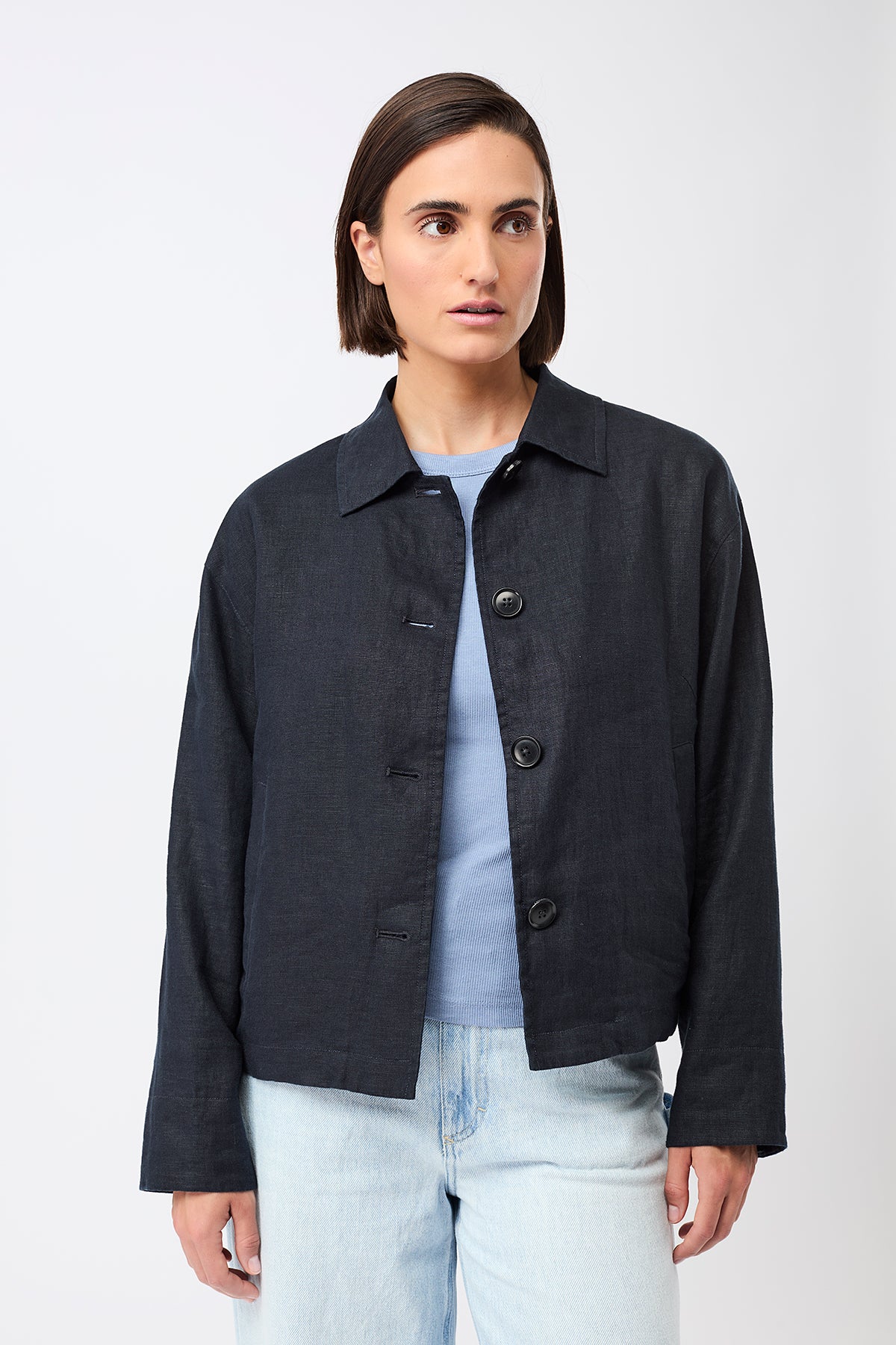 Alsen Linen & Tencel Jacket Navy