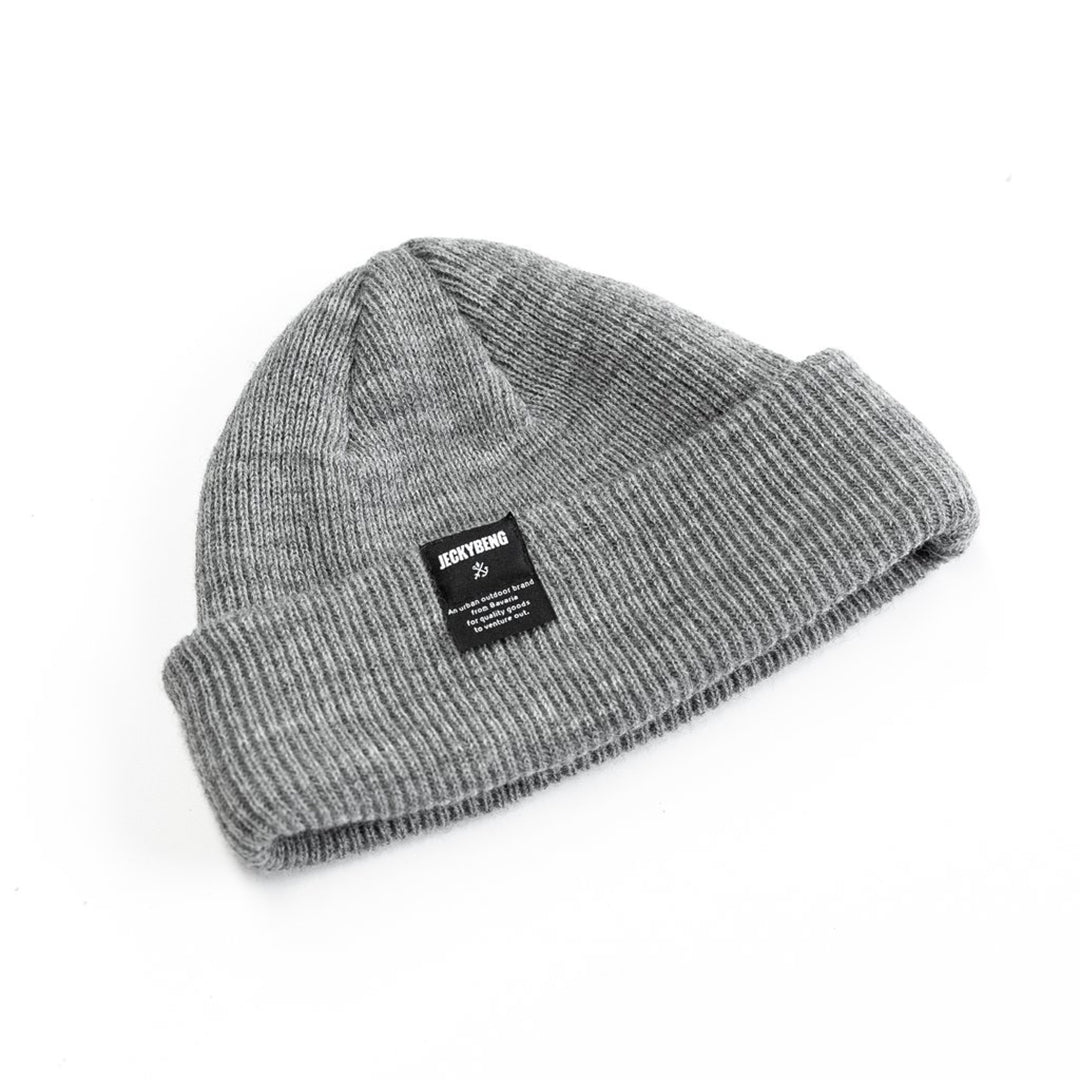 jeckybeng beanie fisherman ullmössa grå