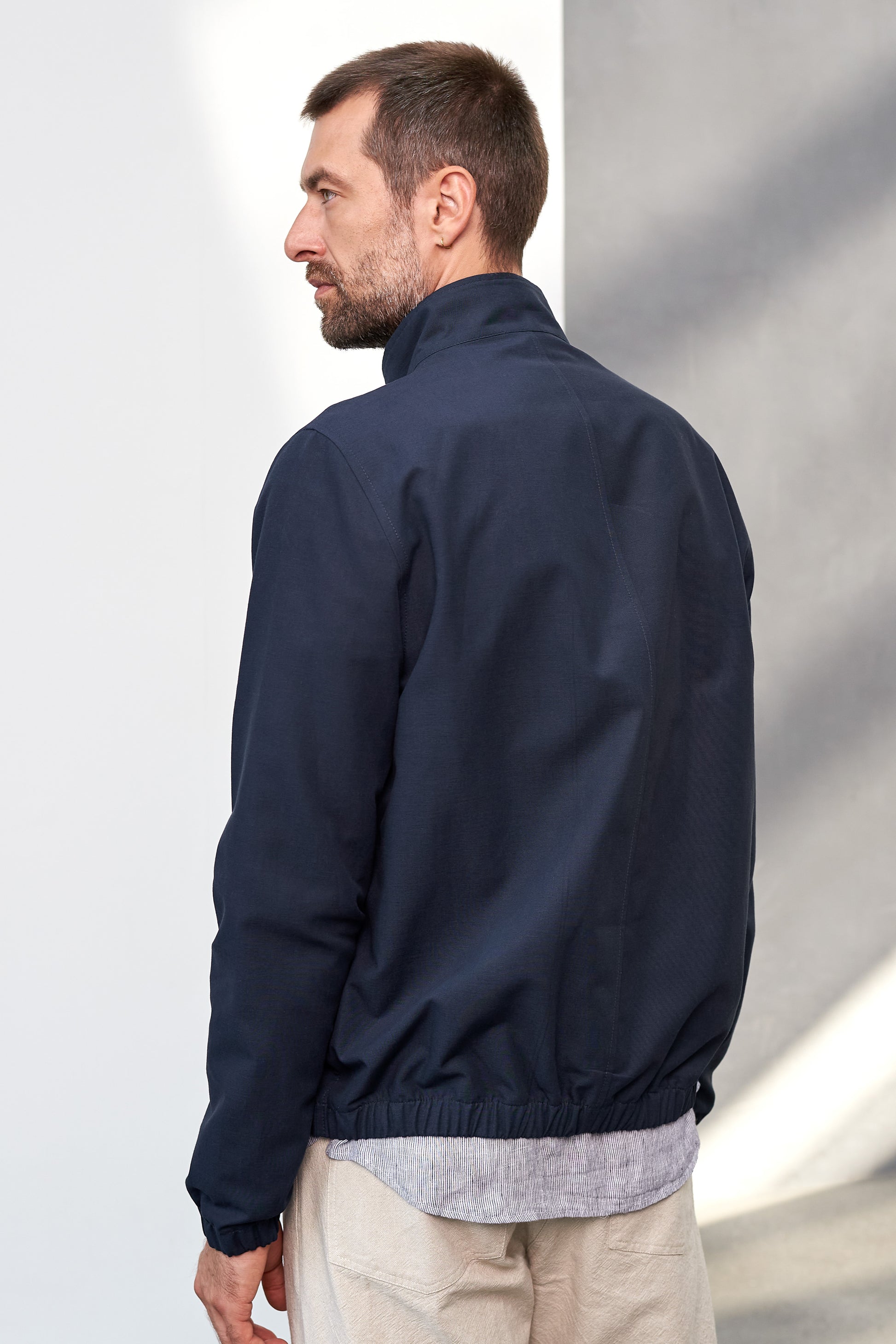 Juri Harrington Jacket Tencel Navy