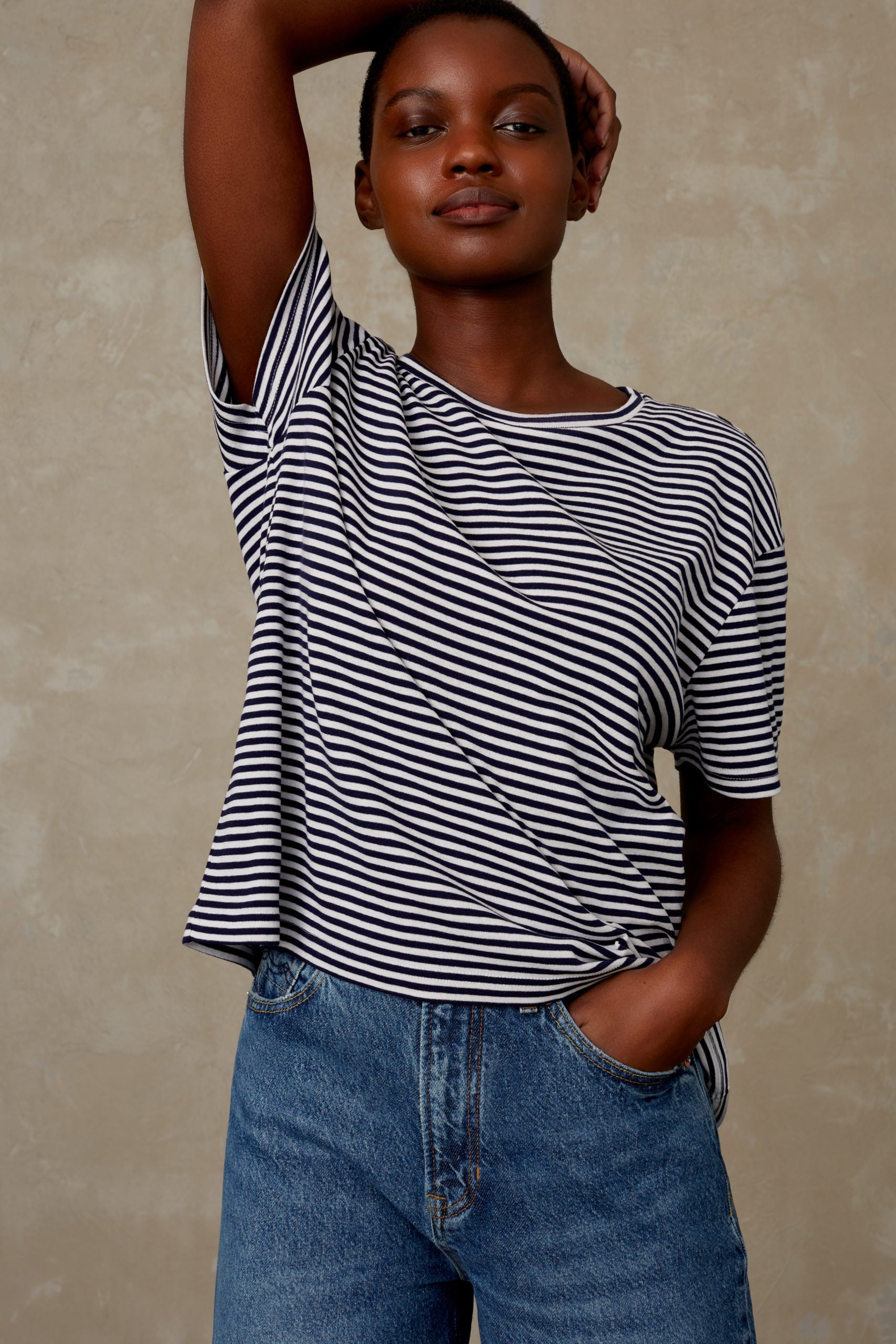 Amabel Stripe Navy - KINGS OF INDIGO