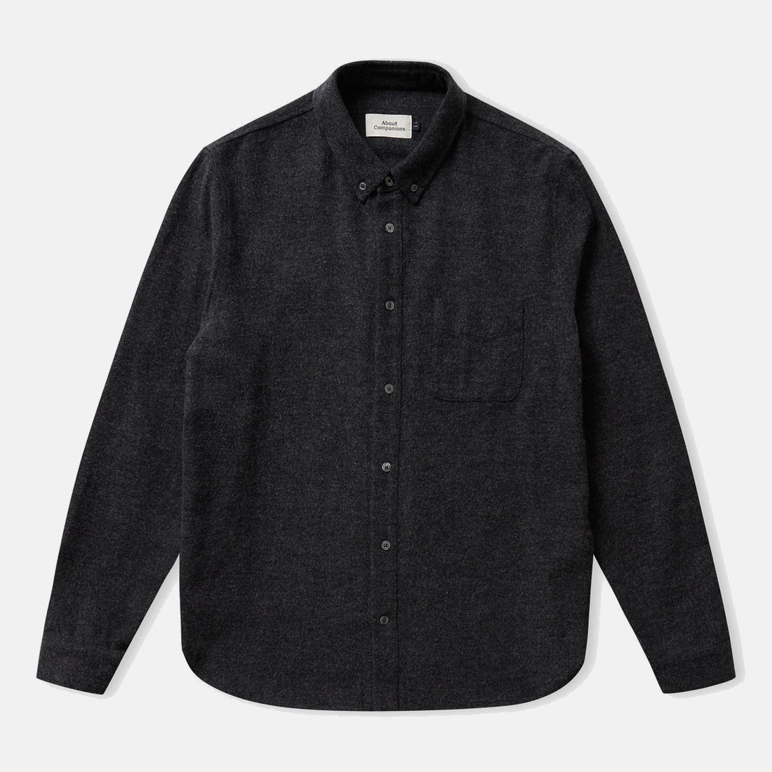 Ken Flannel Shirt Black Melange - ABOUT COMPANIOINS