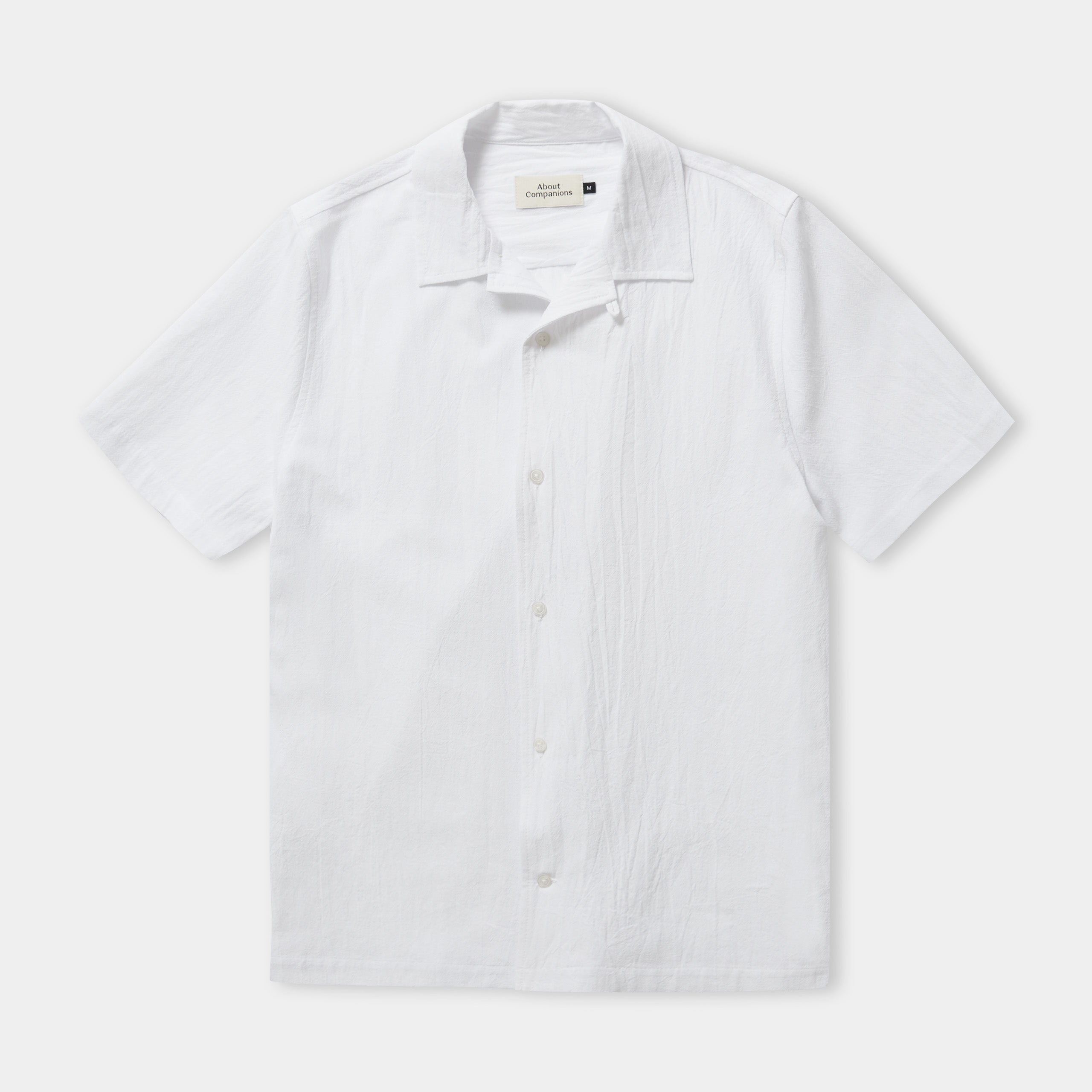 Kuno Shirt Crinkle Shortsleeve White