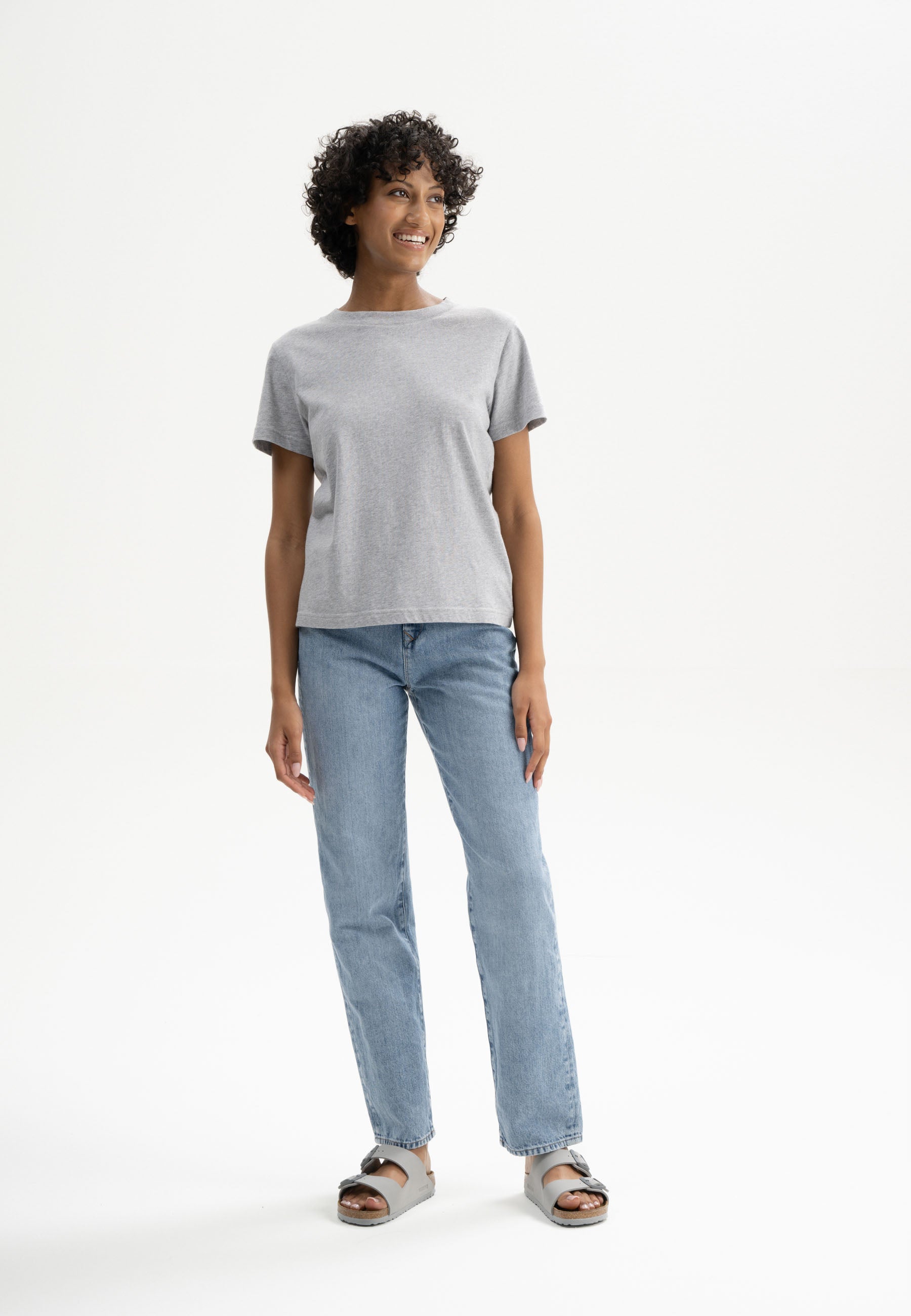 T-shirt Dam Khira Gråmelerad