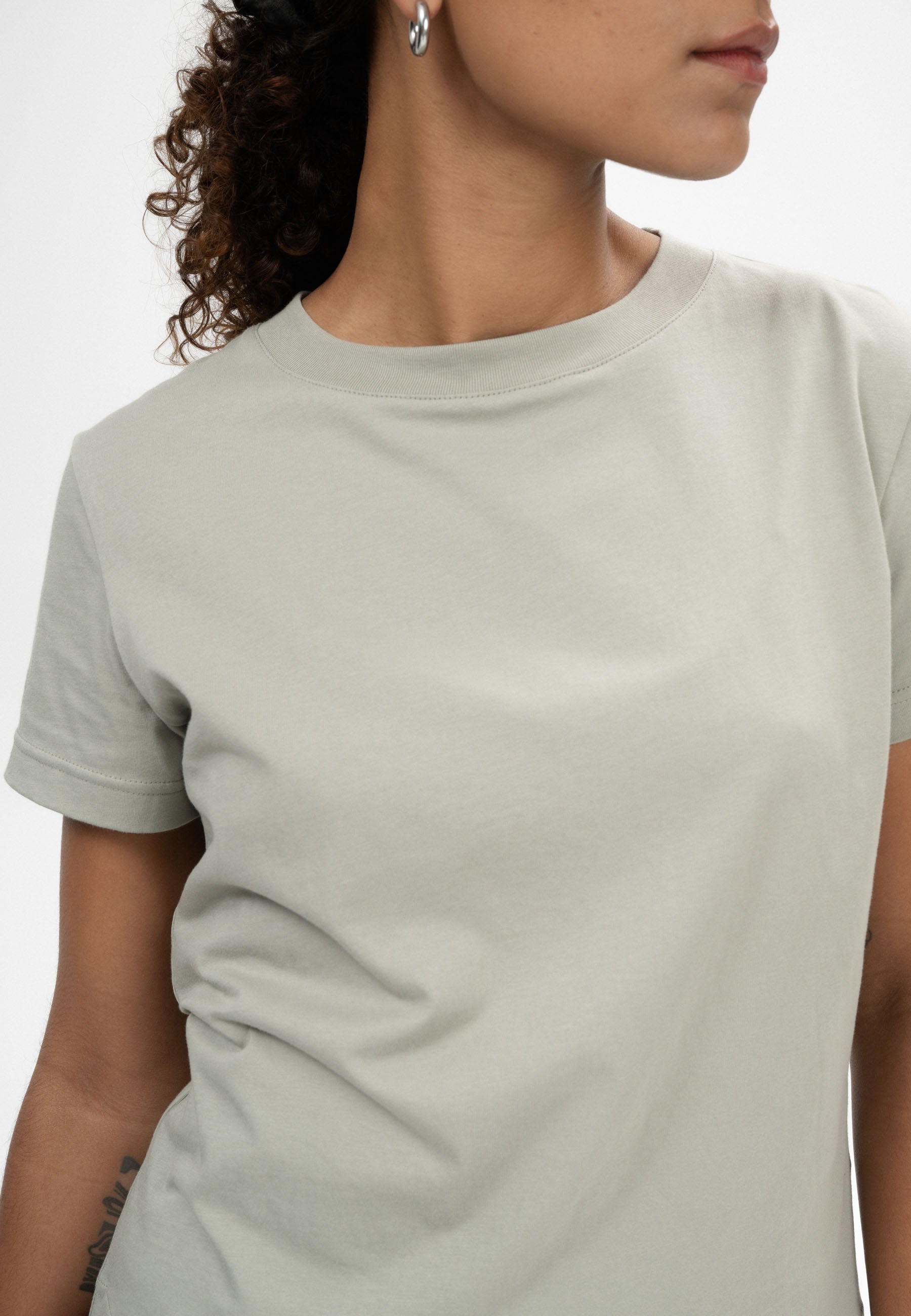 KHIRA Dusty Green T-shirt Dam
