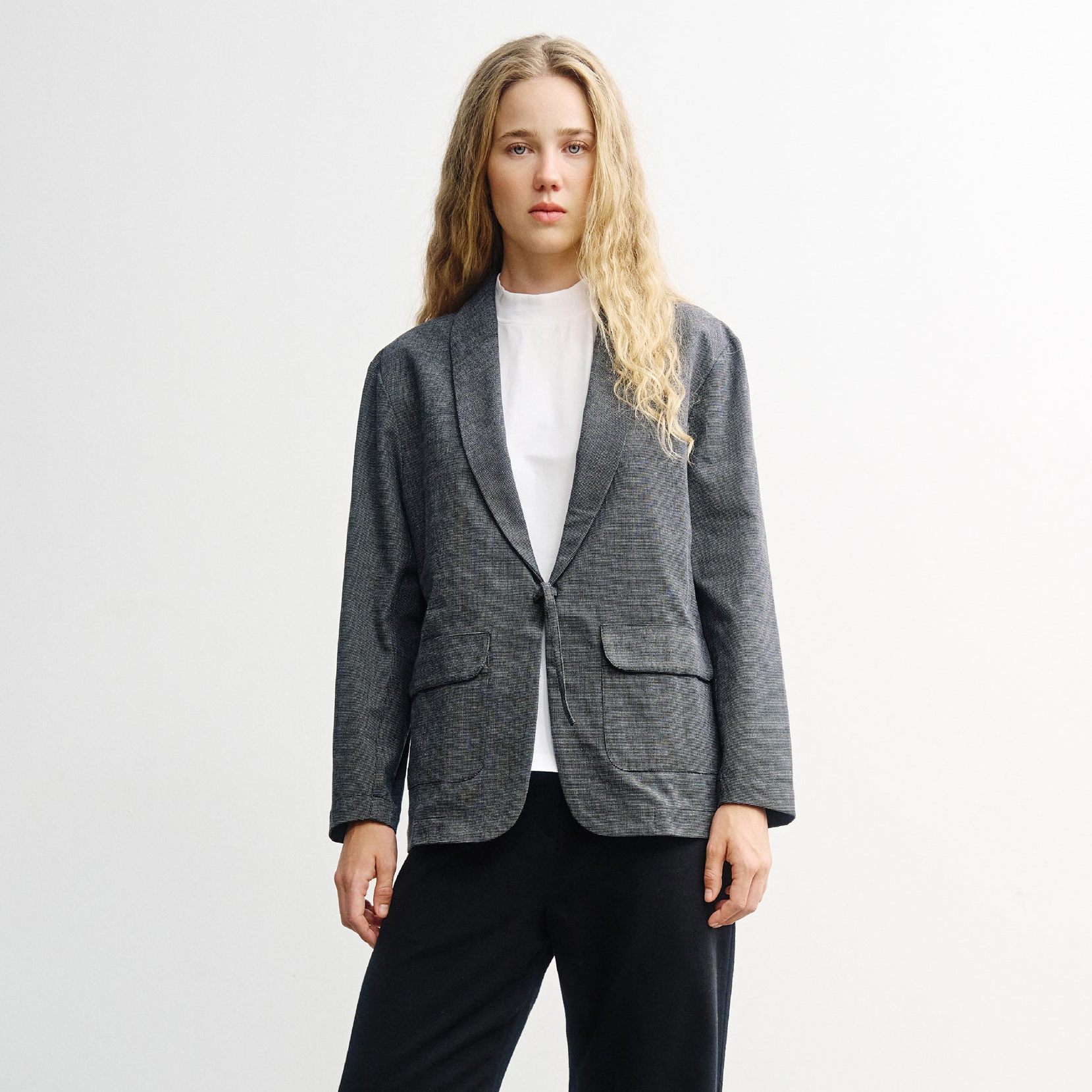 Kimono Blazer Unisex Spotted Black