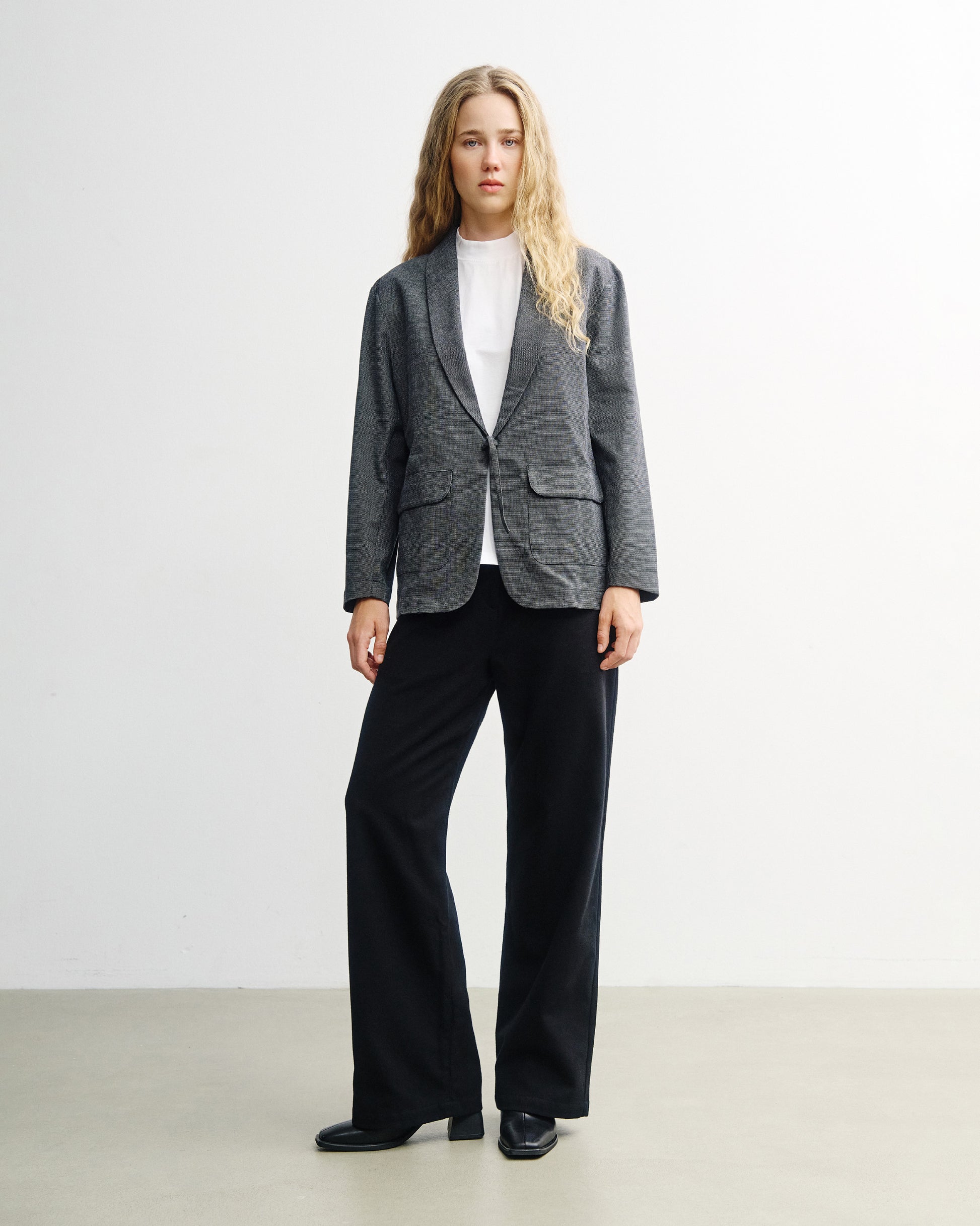 Kimono Blazer Unisex Spotted Black