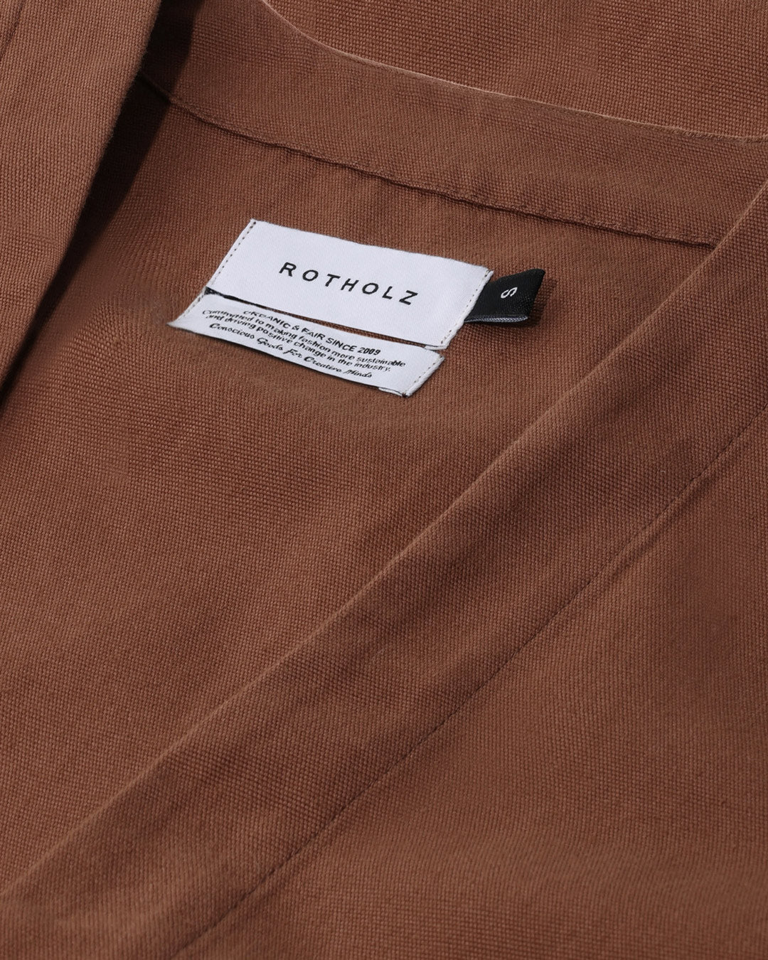 Kimono Jacket Organic Cotton Hazel Brown Rotholz