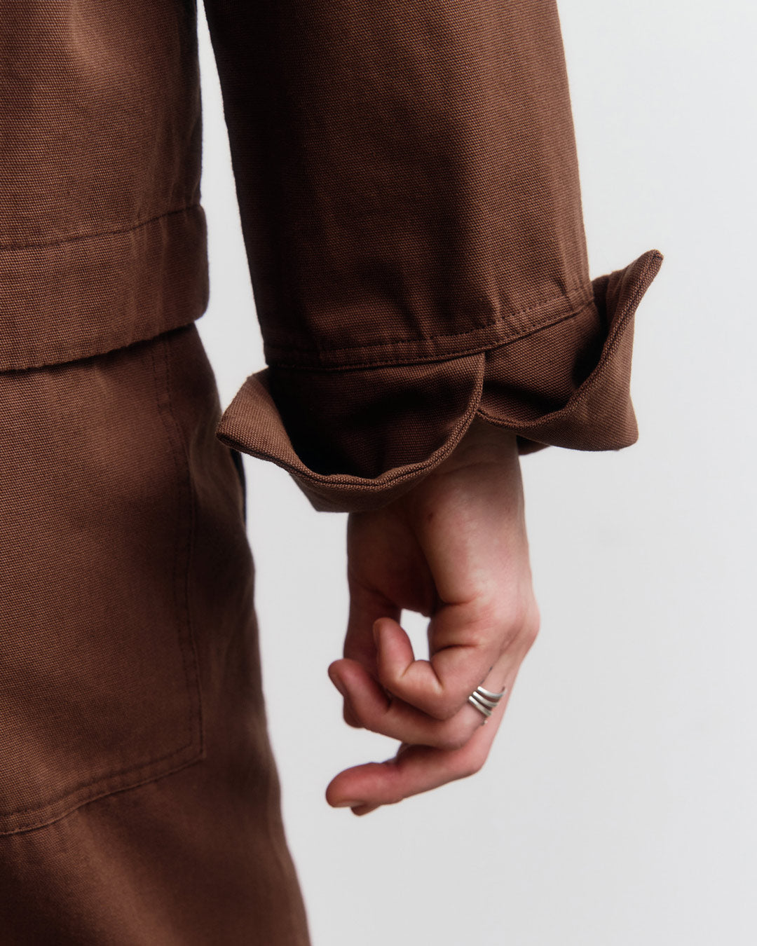 Kimono Jacket Organic Cotton Hazel Brown Rotholz