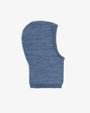 Balaclava Merino Wool Knit Hood Washed Blue