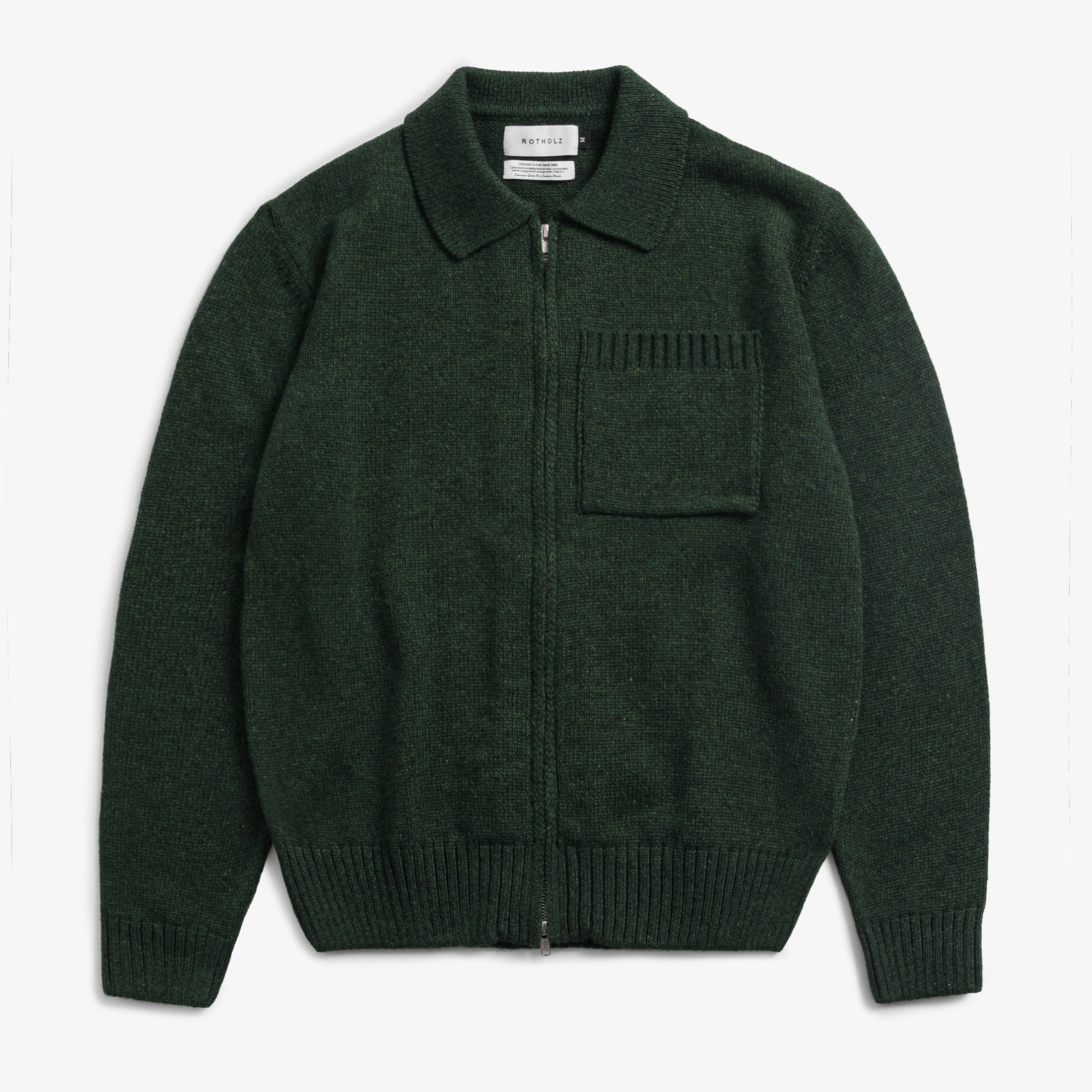 Knit Polo Jip Jacket Green Melange