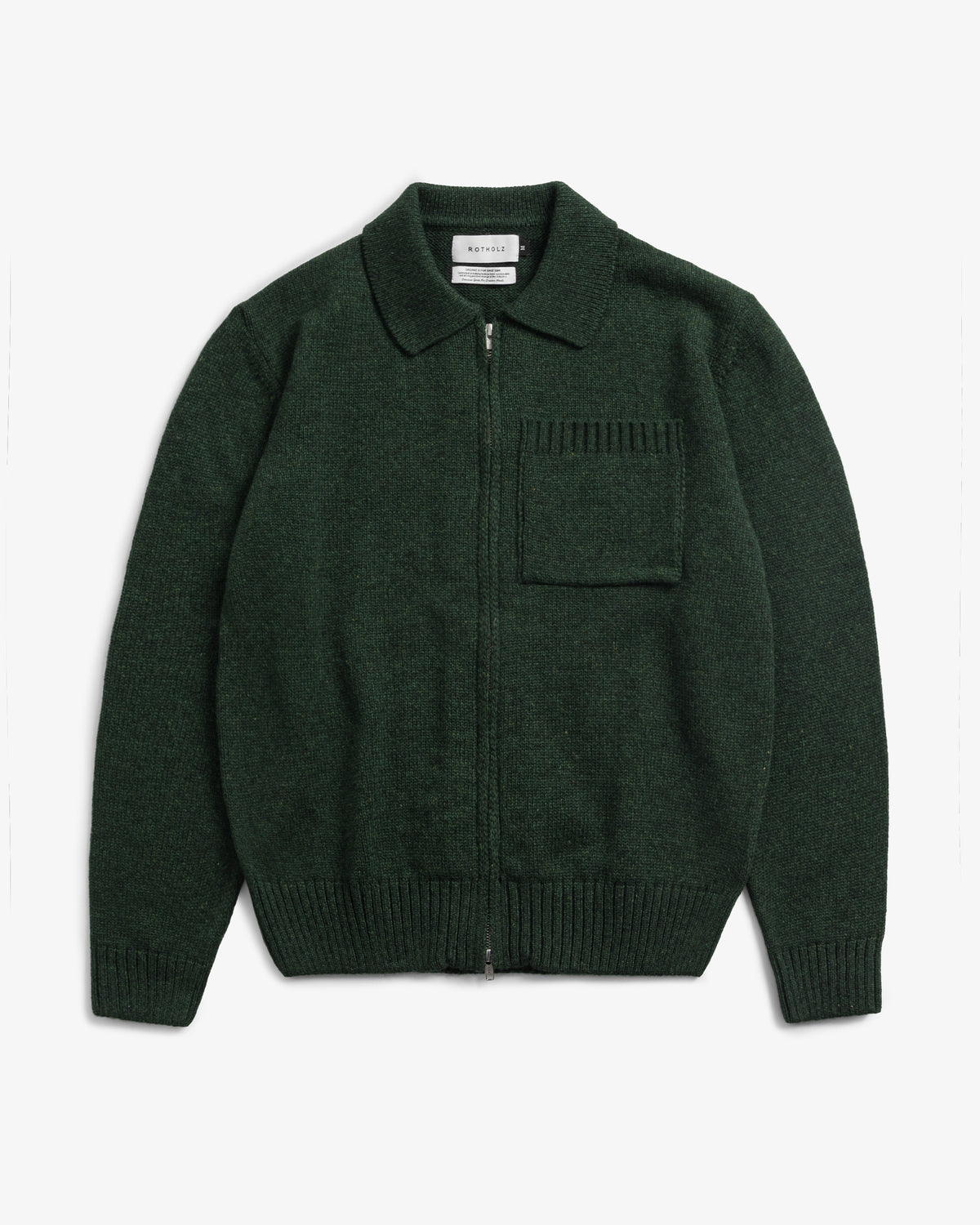 Knit Polo Jip Jacket Green Melange
