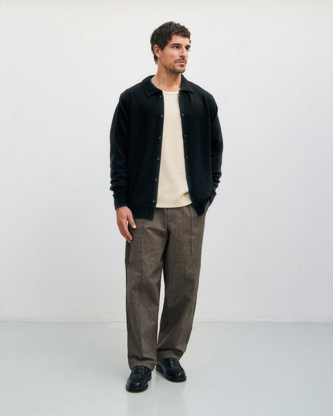Merino Wool Shirt True Black