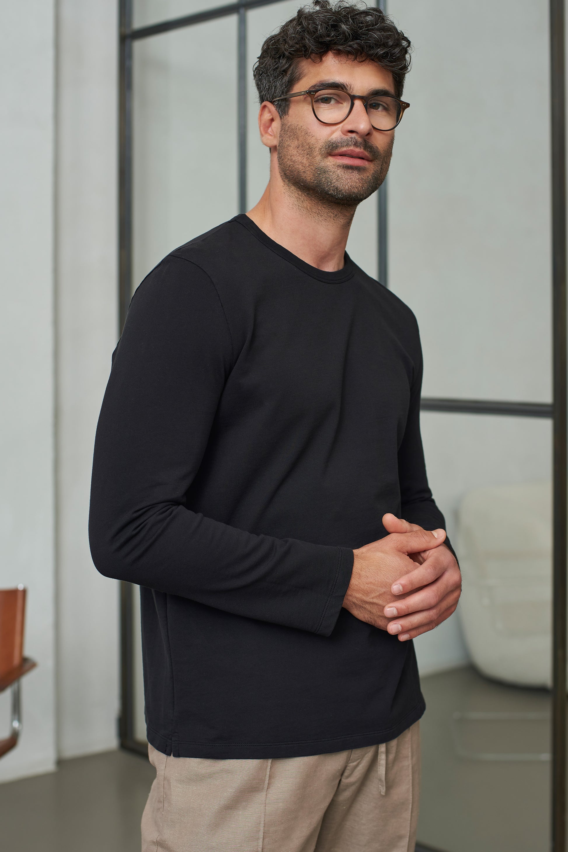 Lars Casual Light Summer Jumper Black