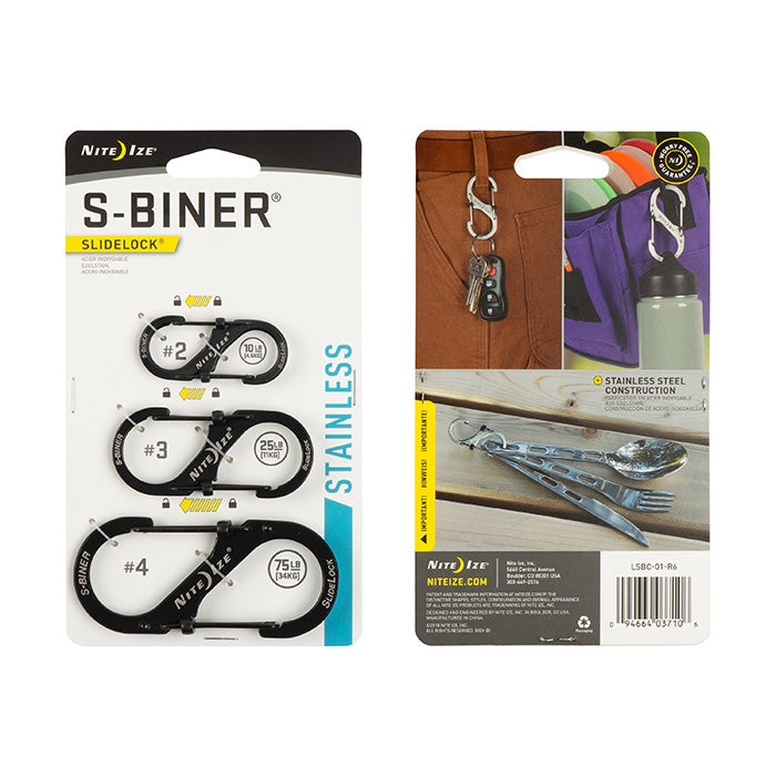 S-Biner Karbinhake 3-pack Black - NITE IZE