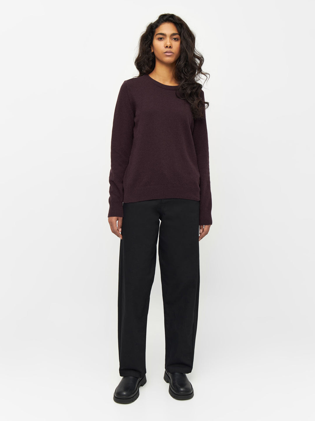 Lambswool Crew Neck Fine Knit - KNOWLEDGE COTTON APPAREL
