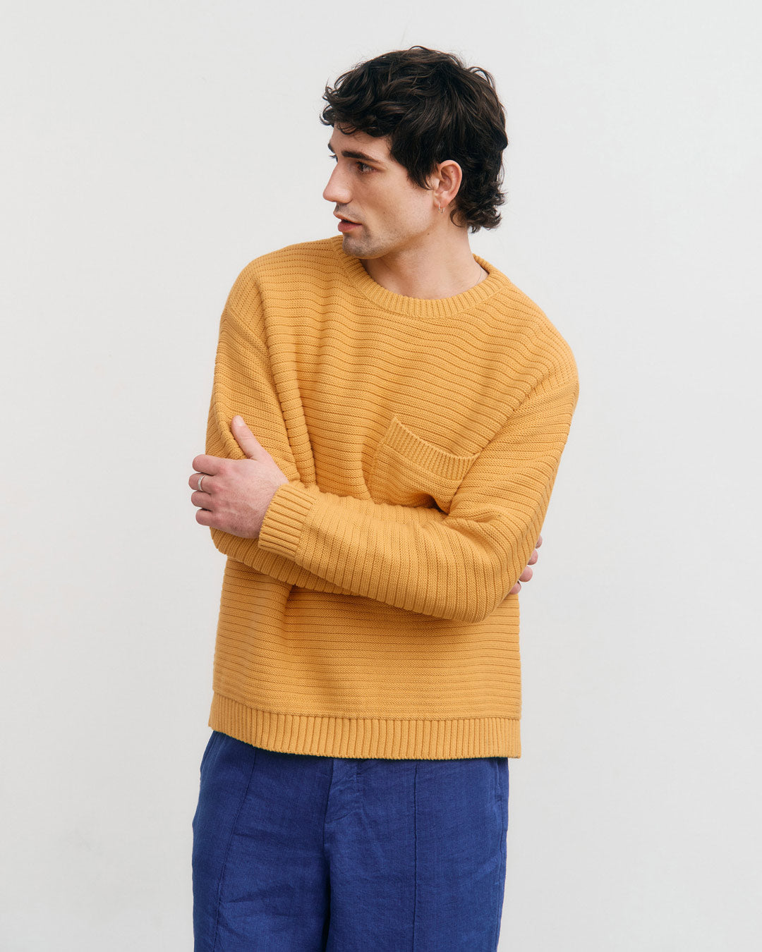 Loose Knit Organic Cotton Pale Orange