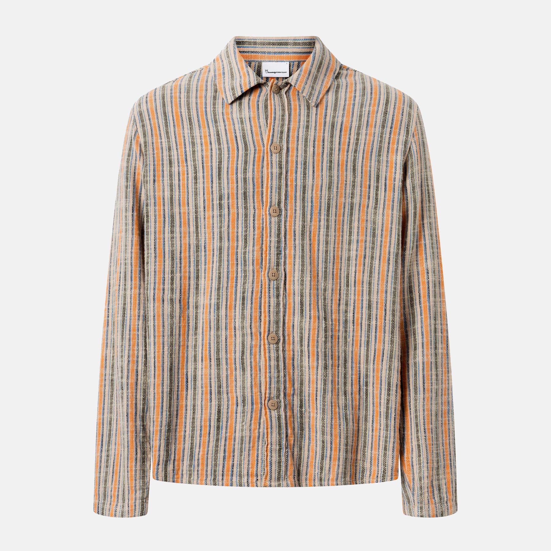 Loose Overshirt Randig Ekologisk Bomull - KNOWLEDGE COTTON APPAREL
