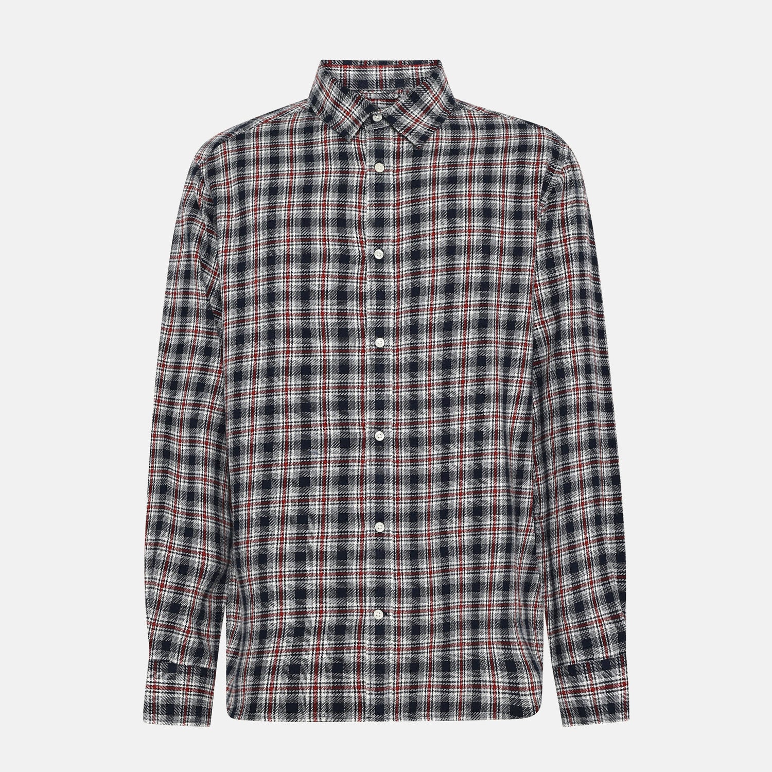 Loose Check Shirt Navy