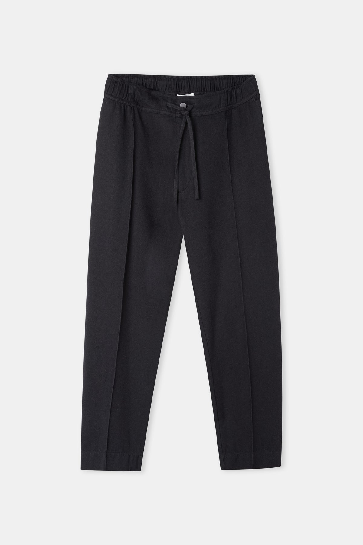 Magnus Wide-leg Flannel Trousers Black
