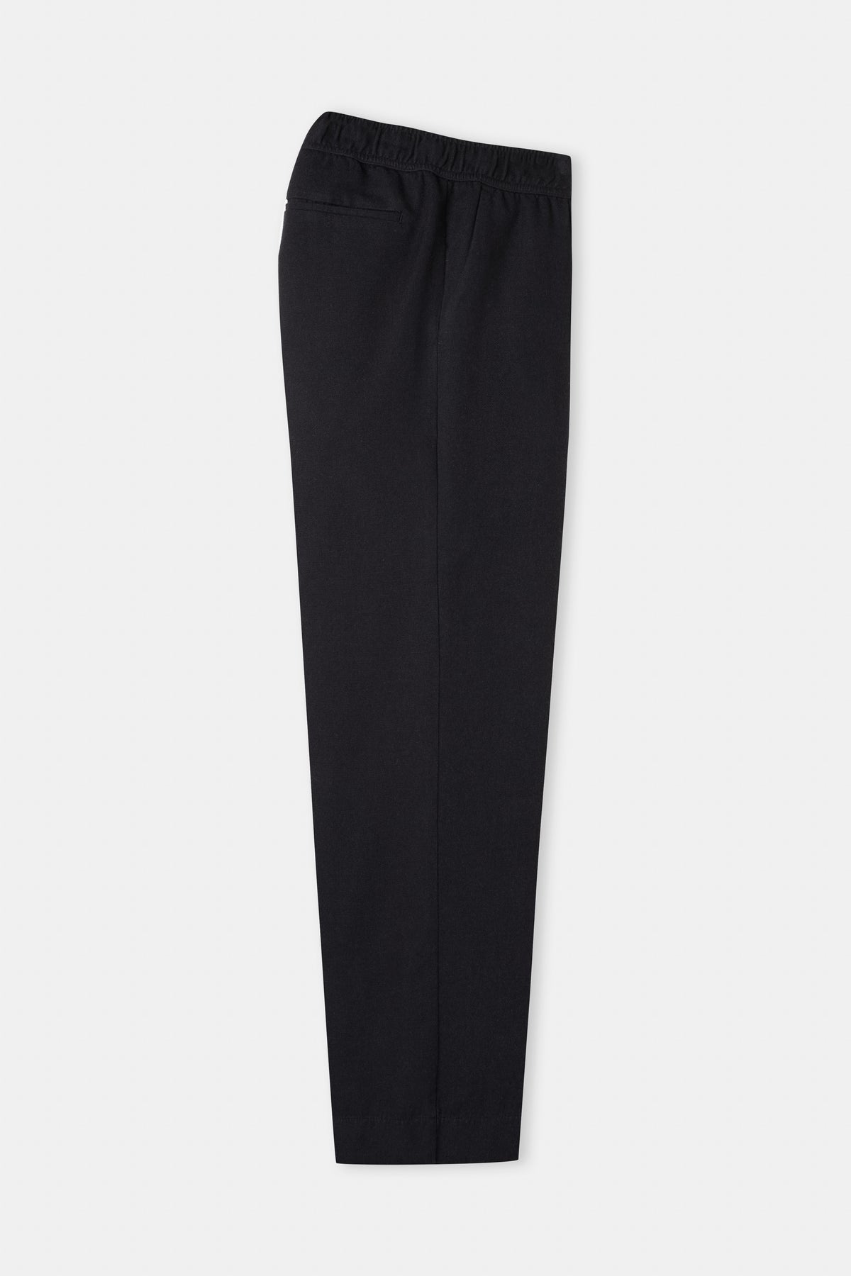 Magnus Wide-leg Flannel Trousers Black