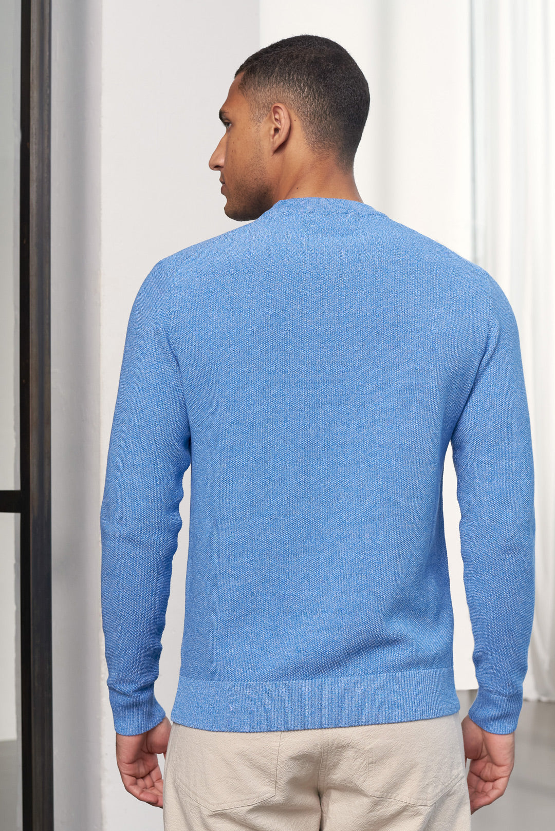 Morten Knit Sky Blue Melange