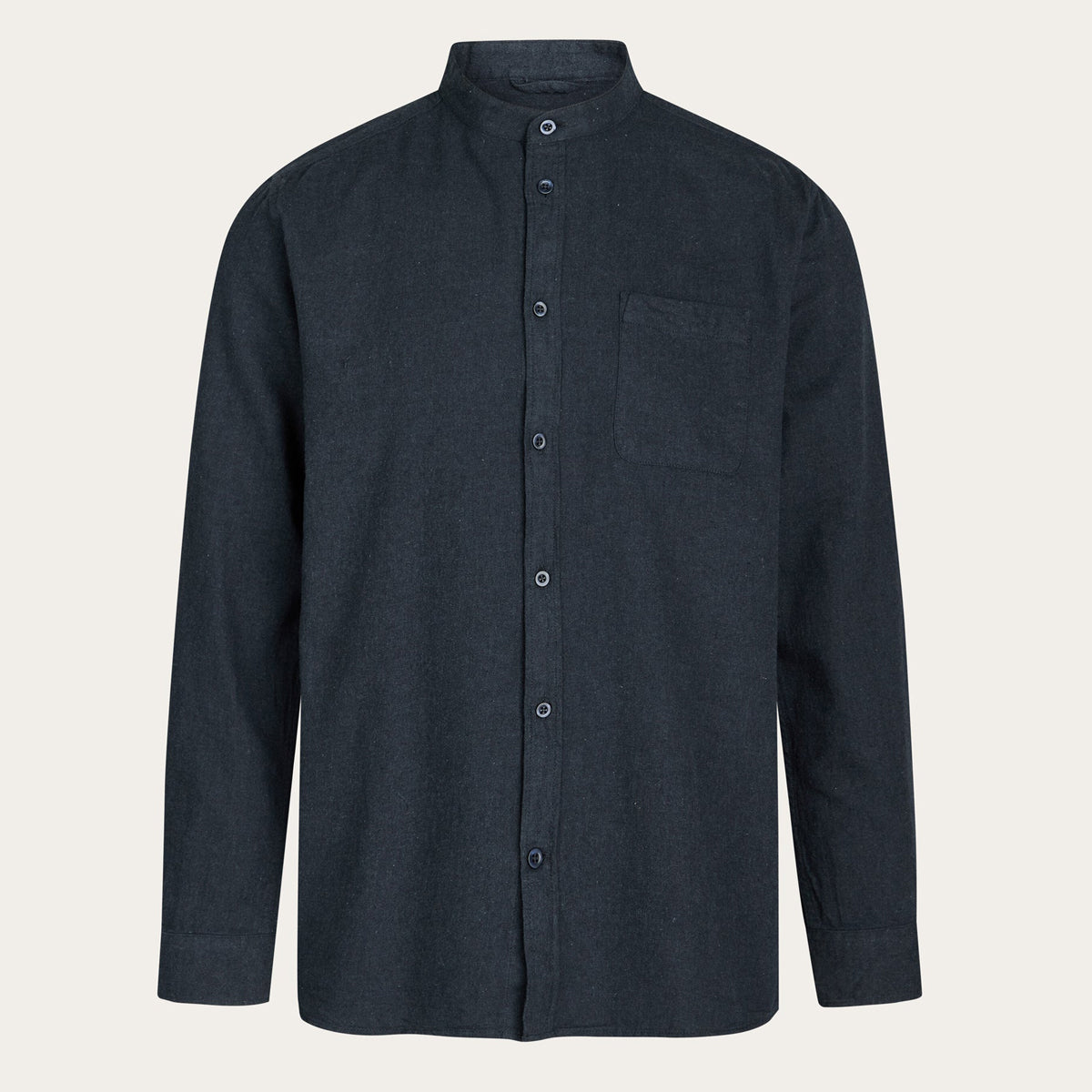 Melange Flanell Murarskjorta Total Eclipse - KNOWLEDGE COTTON APPAREL