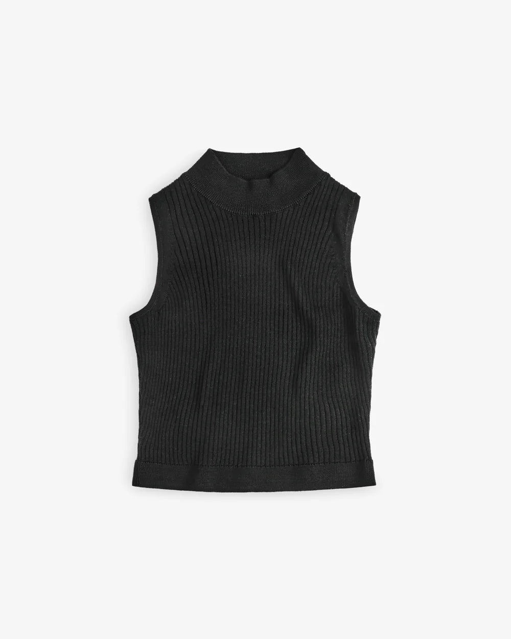 Merino Knit Singlet True Black