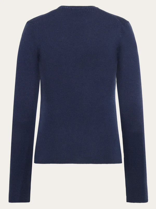 Rib Knit Merino Wool Total Eclipse (Women)