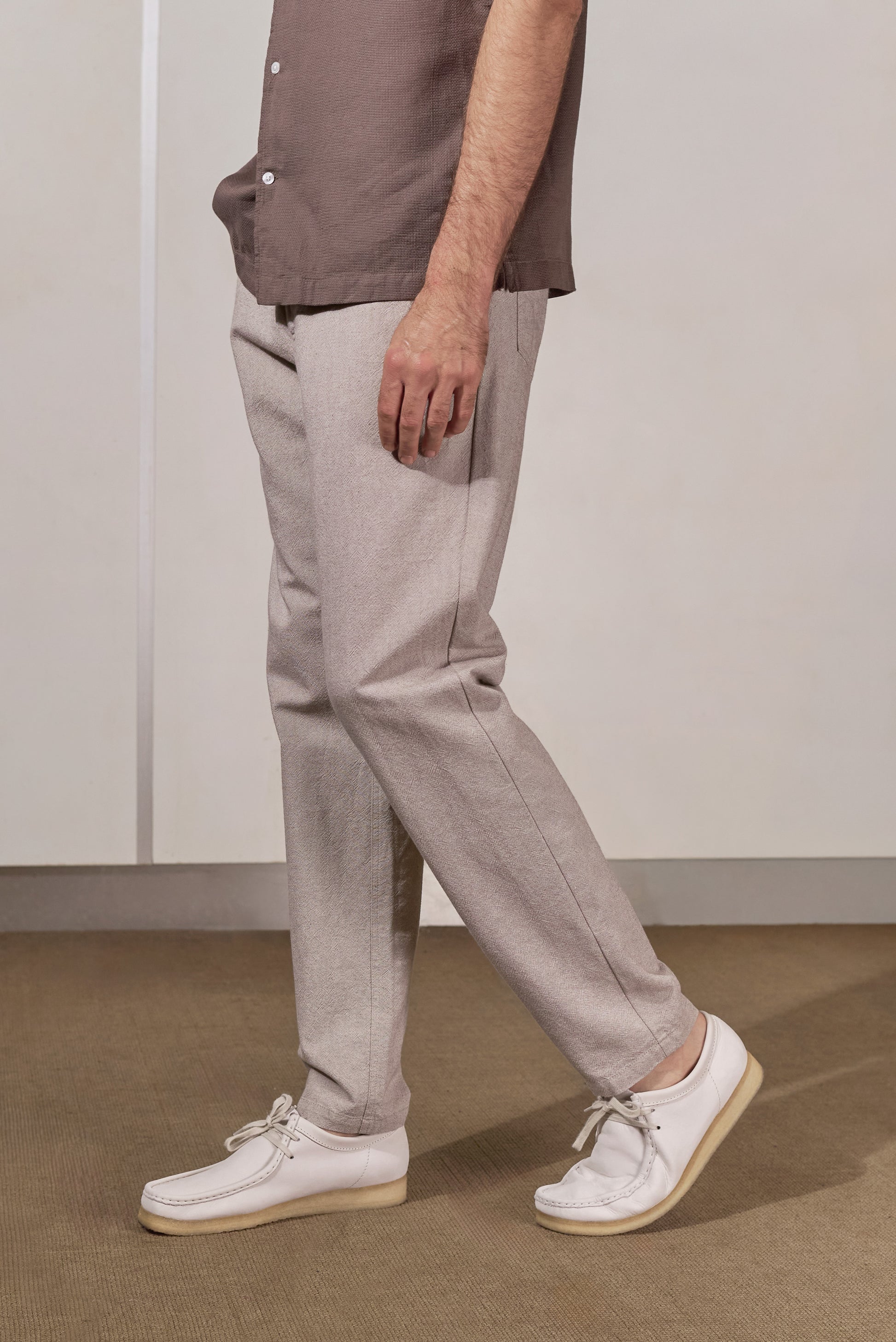 Olf Canvas Trousers Cold Brown