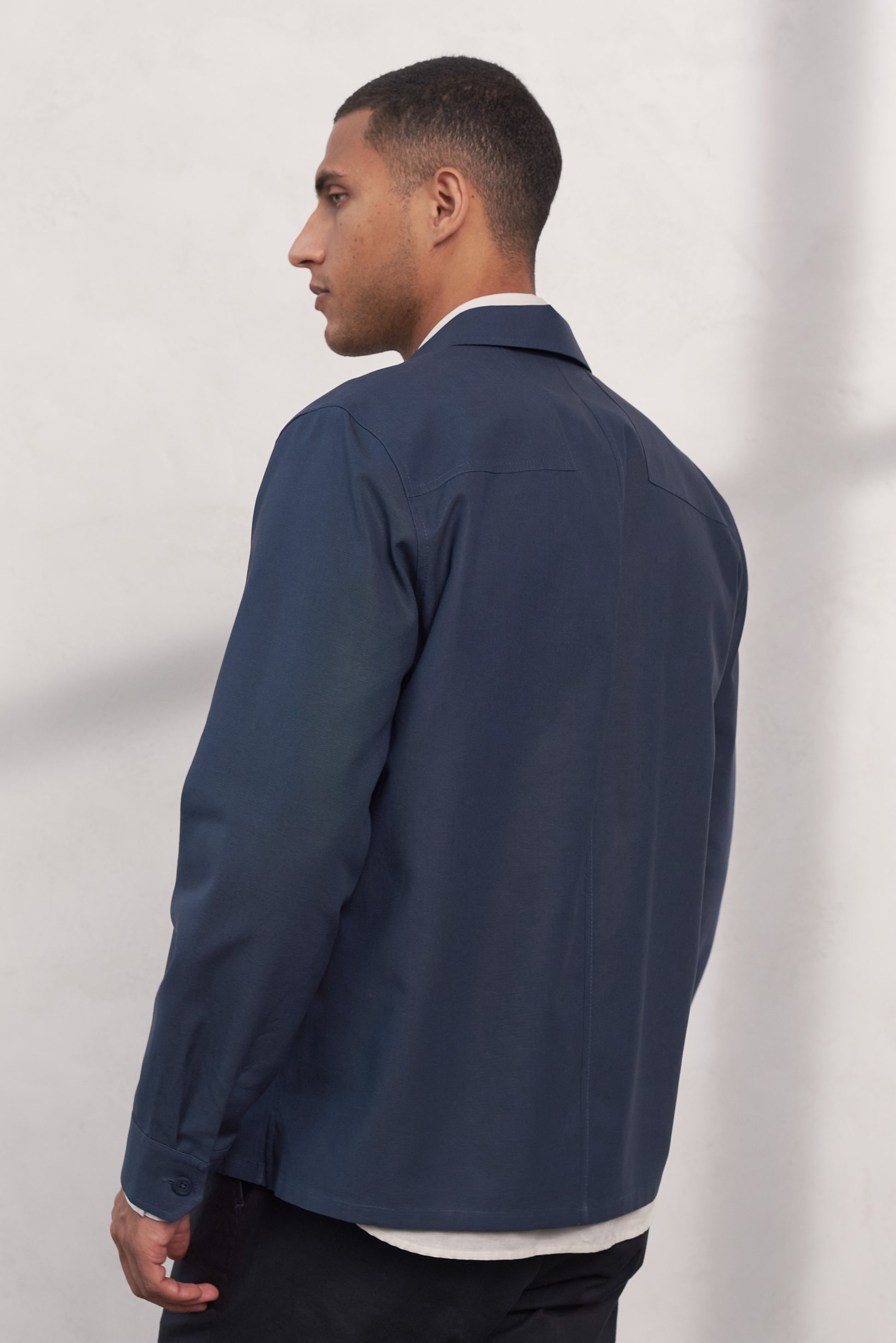 Owe Tencel Overshirt Cold Navy