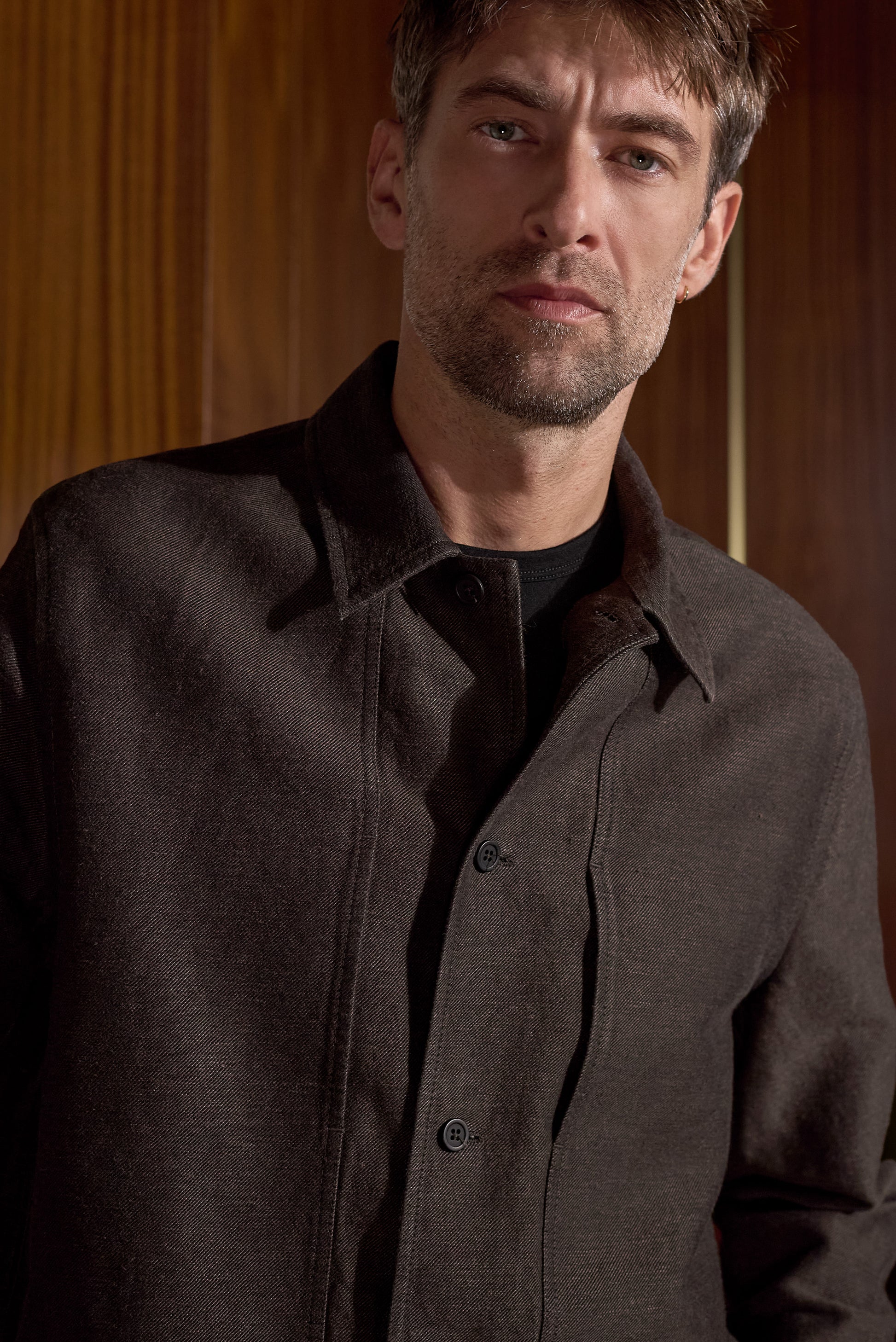 Owe Winter Linen Overshirt Coffee