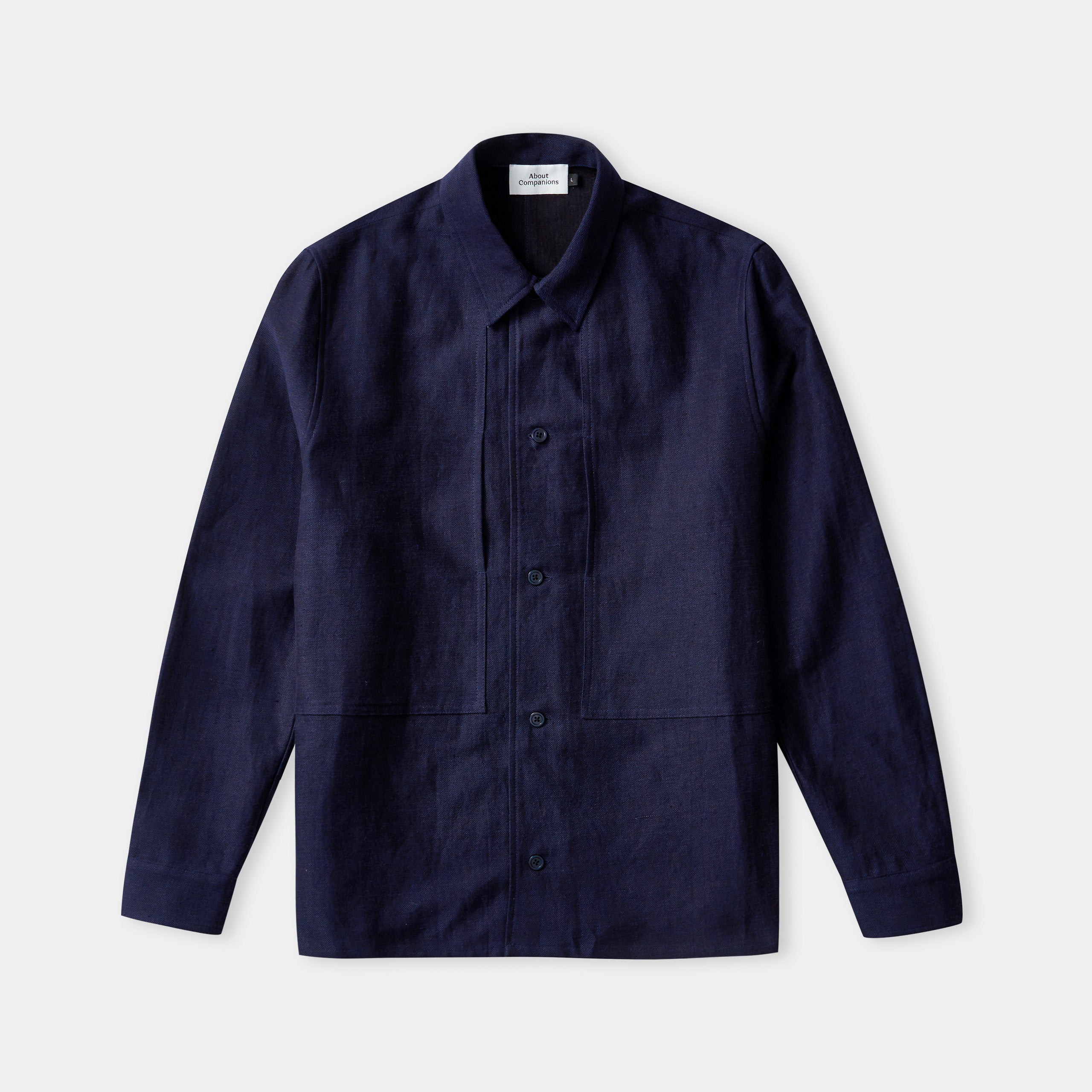 Owe Winter Linen Overshirt Navy