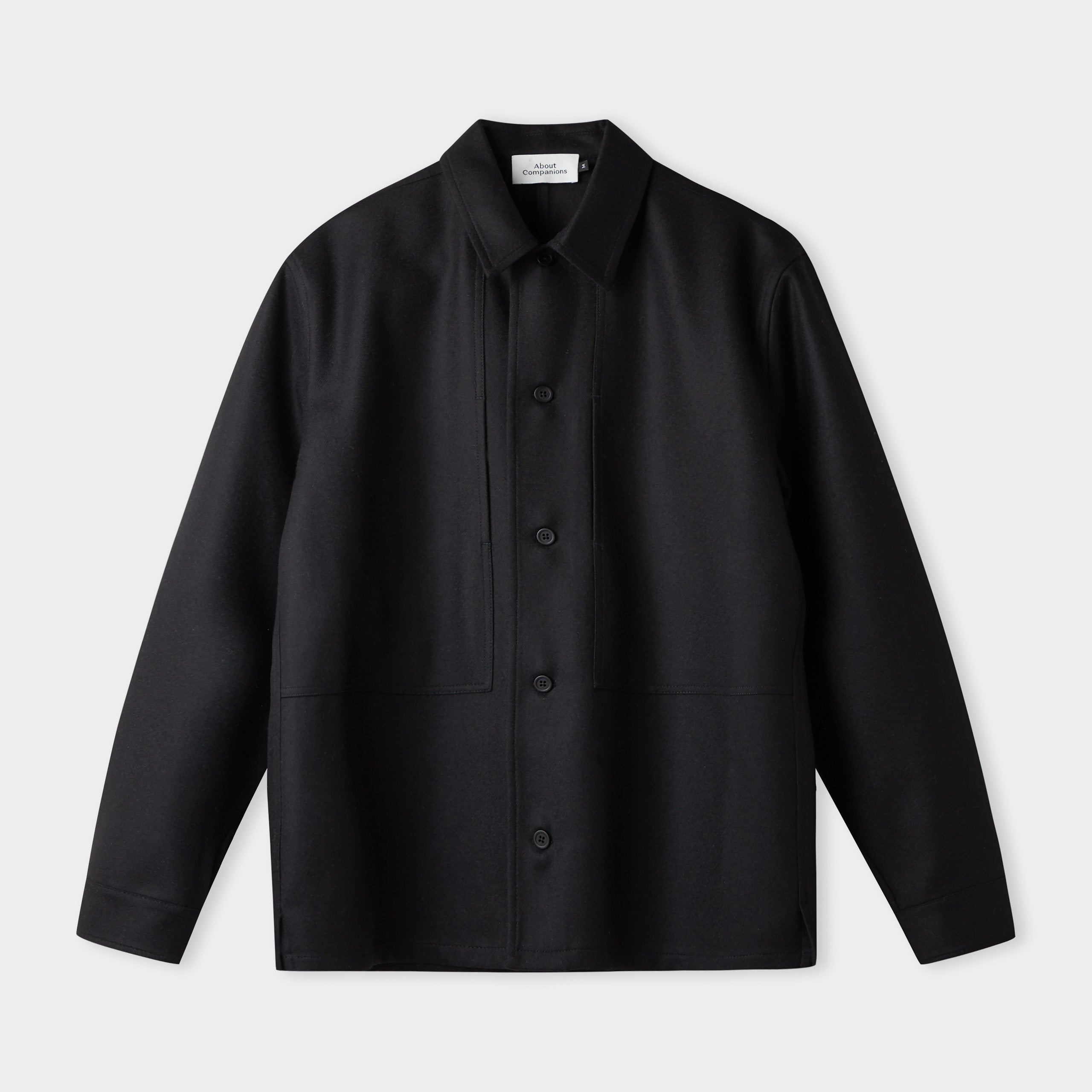 Owe Wool Overshirt Black