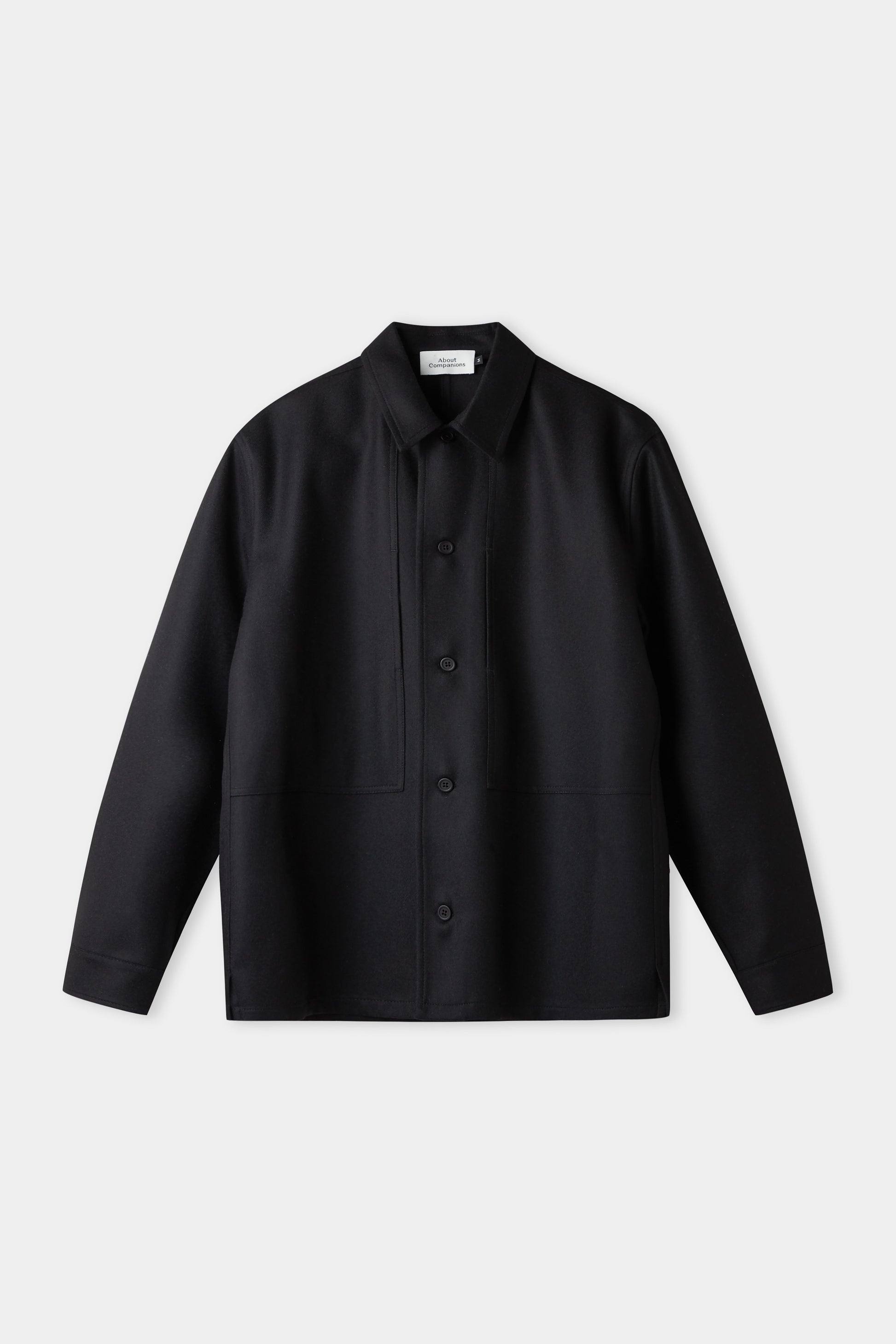 Owe Wool Overshirt Black