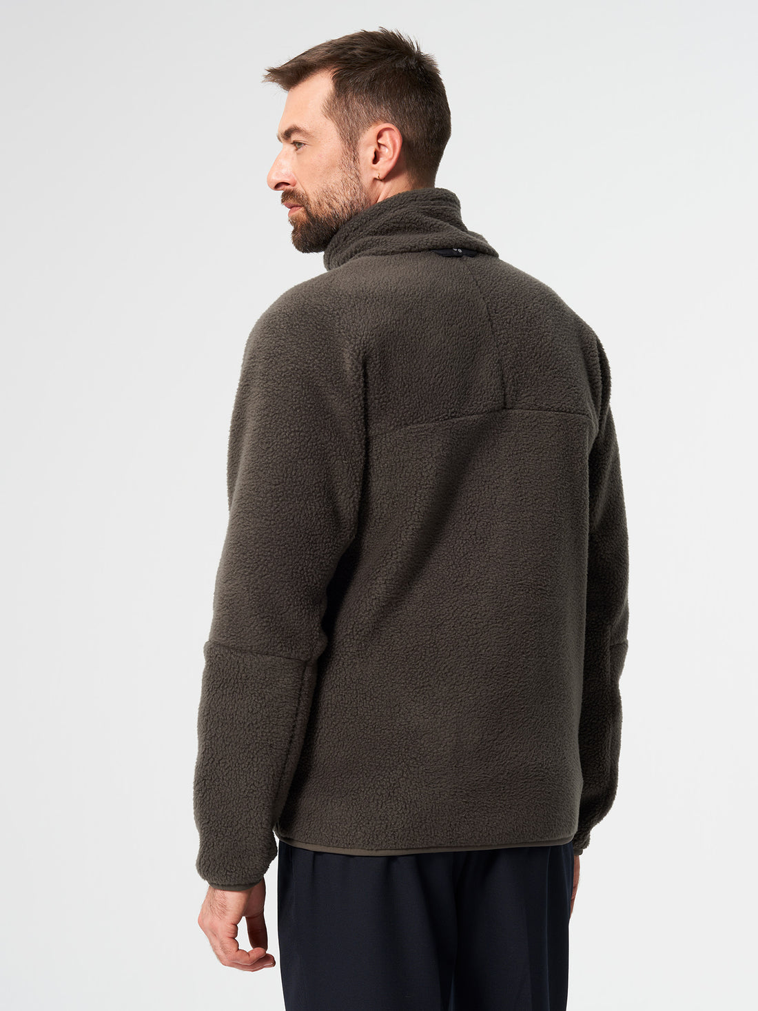 Fleece Jacket Recycled Coffee Brown Men´s - PINQPONQ
