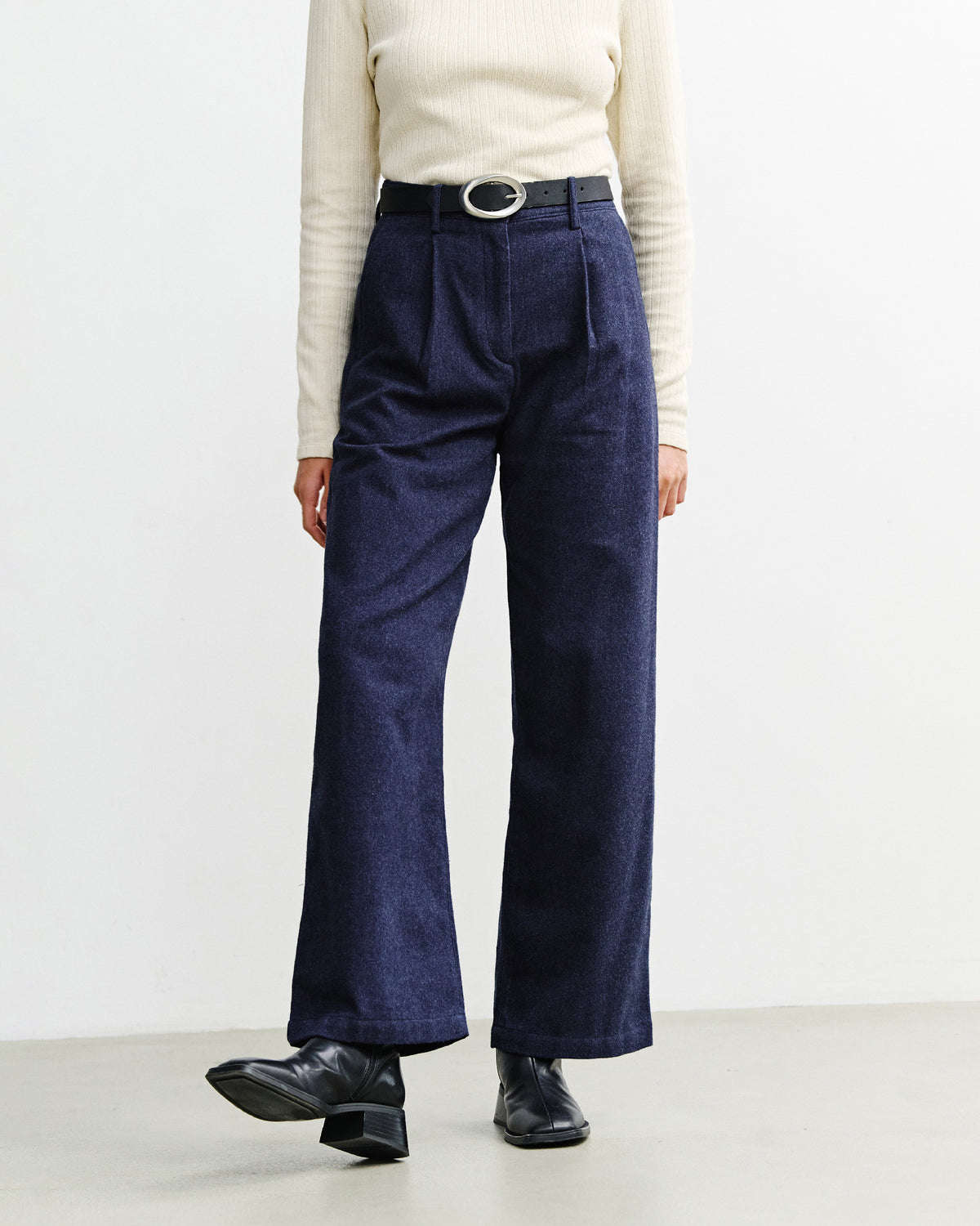 Flannel Pantalone Organic Dark Blue