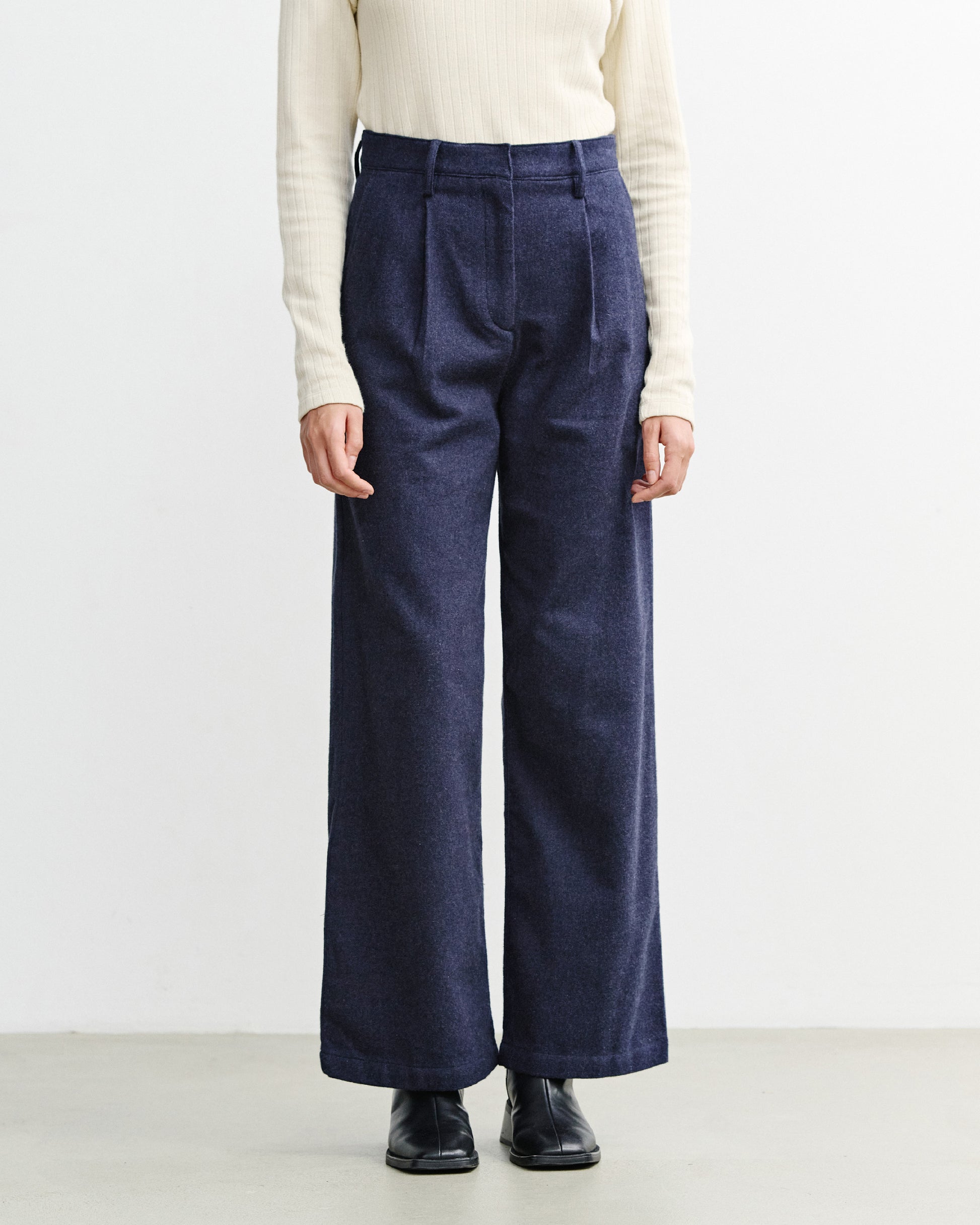 Flannel Pantalone Organic Dark Blue