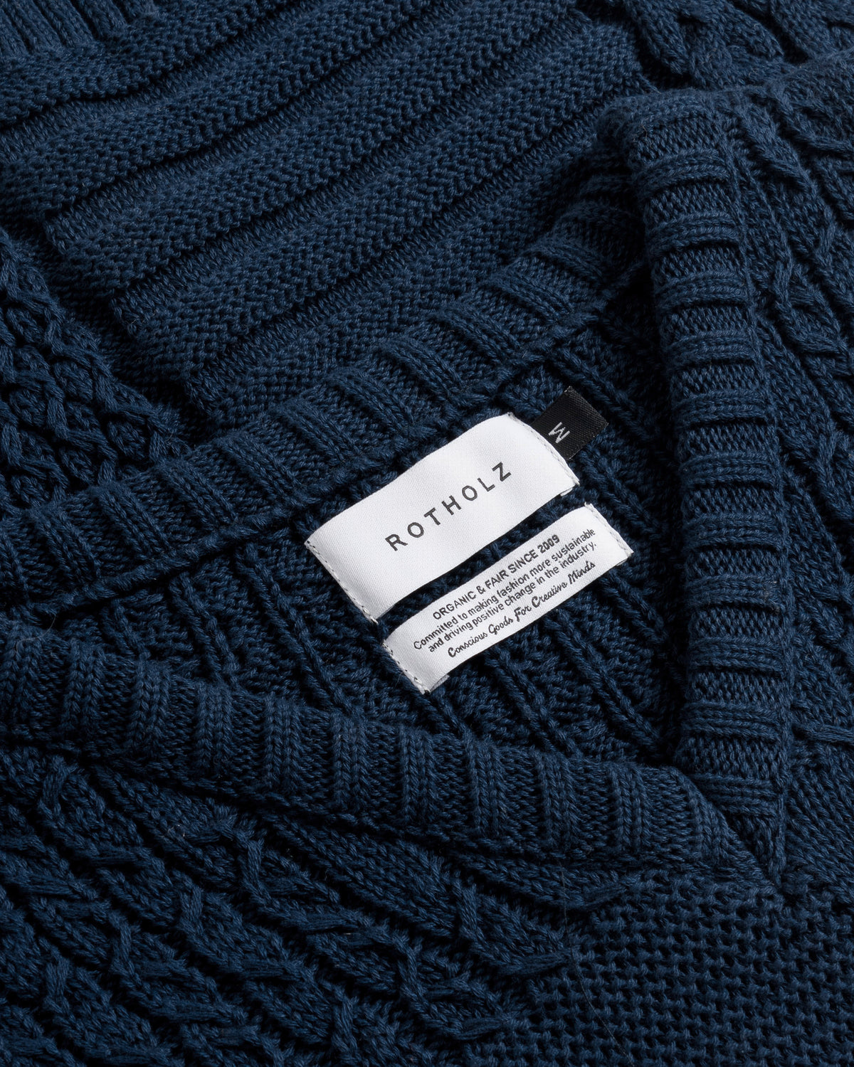 Patchwork Unisex Knit Vest Dark Navy