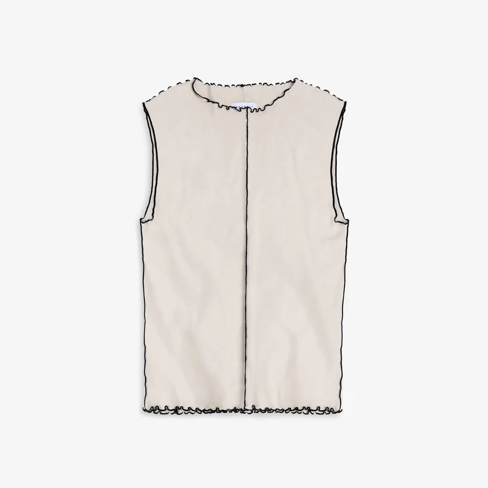 Pin-Tucked Top Organic Cotton Nature White Rotholz