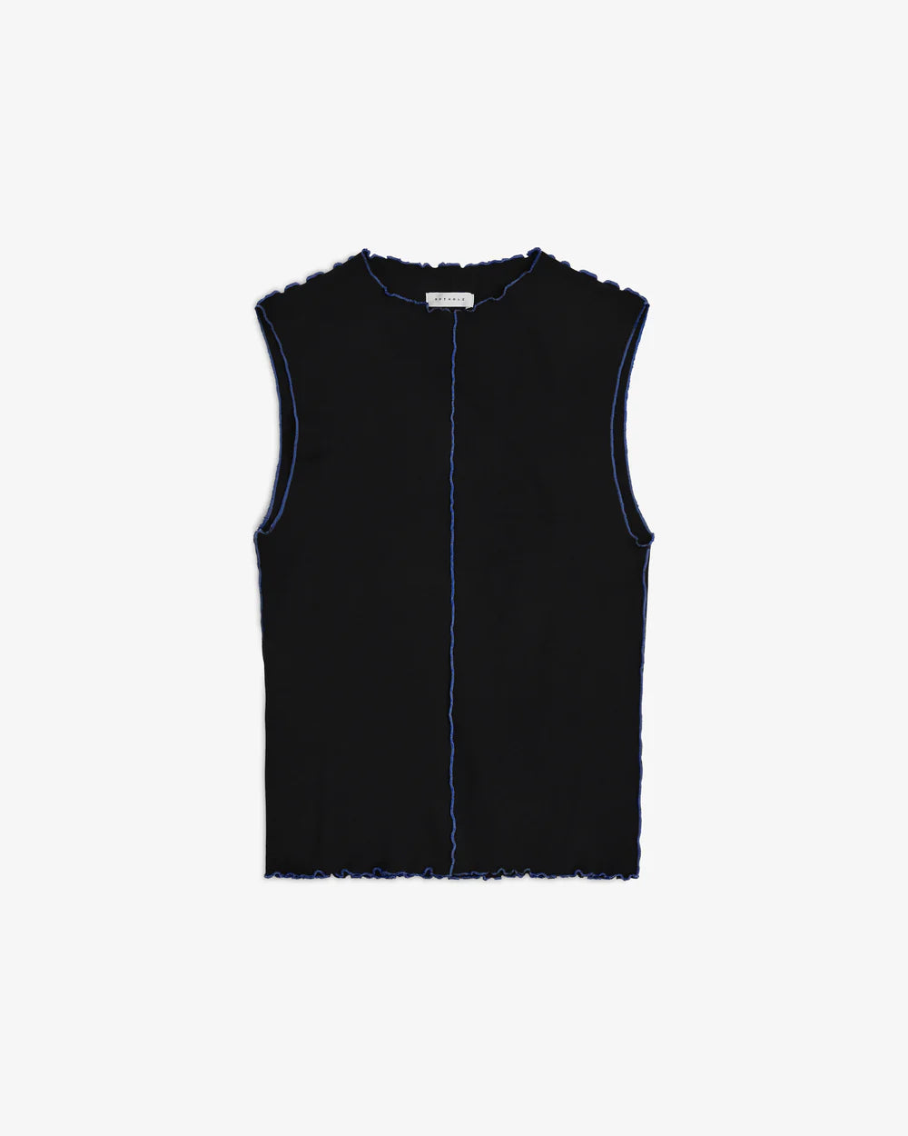 Pin-Tucked Top Organic Cotton True Black Rotholz