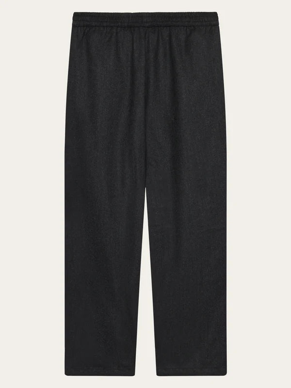 Posey Wide Merino Wool Pants Dark Grey Melange