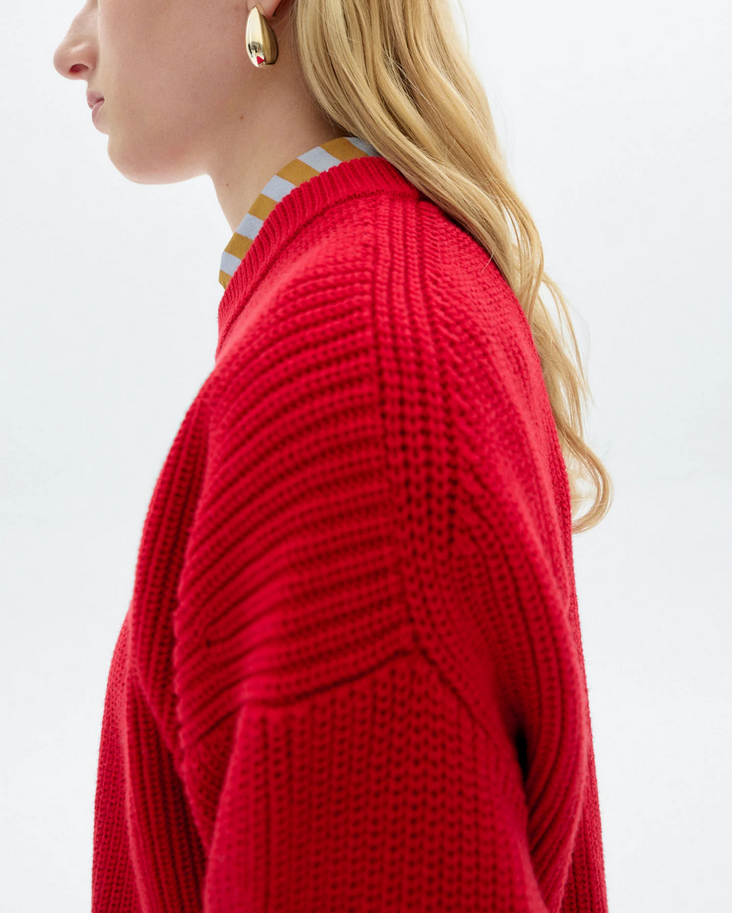 Carmen Knitted Sweater Red