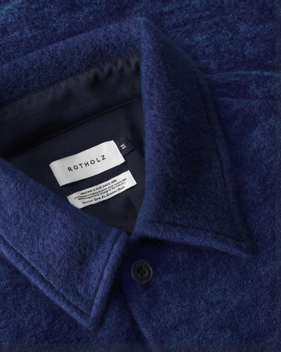 Relaxed Organic Wool Overshirt Royal Blue