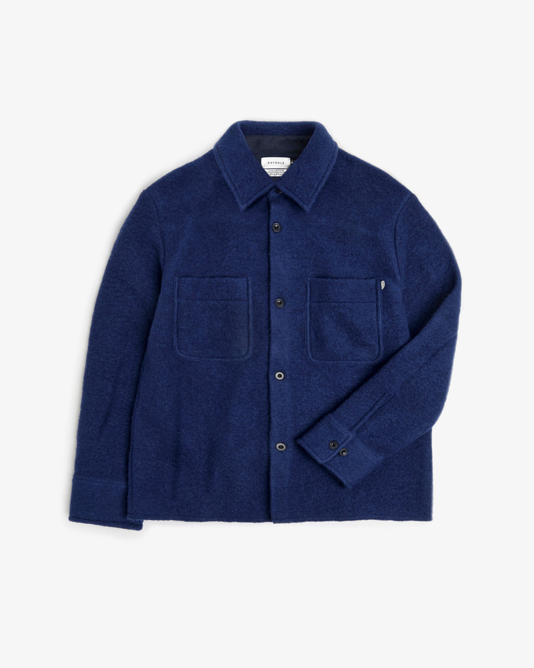 Relaxed Organic Wool Overshirt Royal Blue